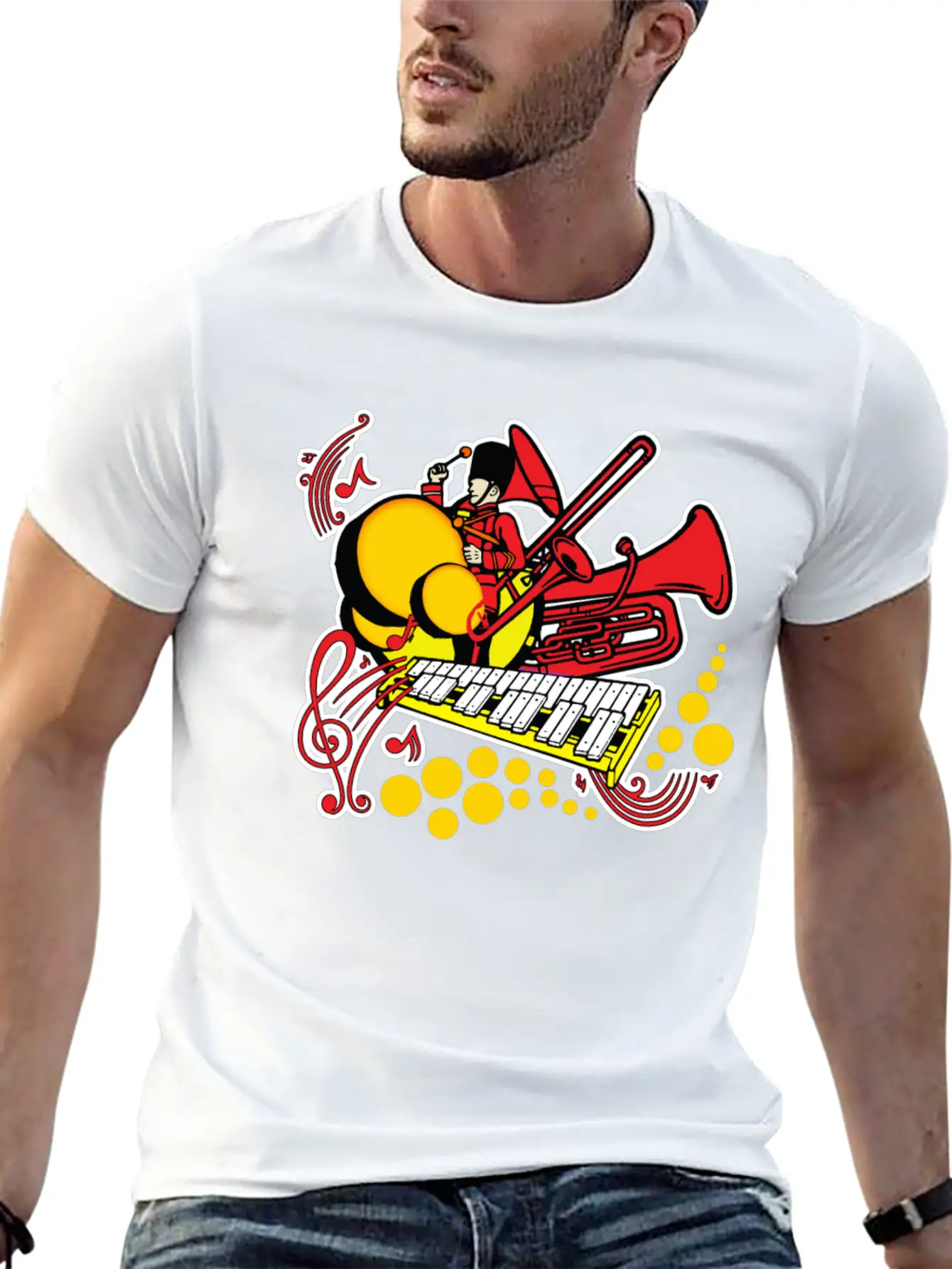 Marching Band Unisex Short Sleeve Soft Cotton T-Shirt – Casual Everyday Wear