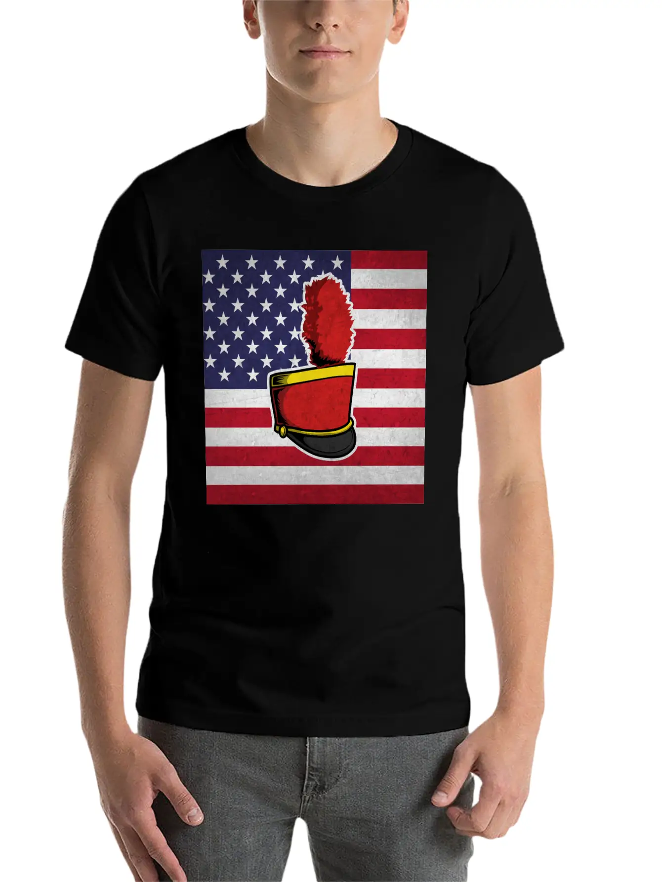 Marching Band Us Flag Timeless Short Sleeve Tee – Comfy And Minimalist Design