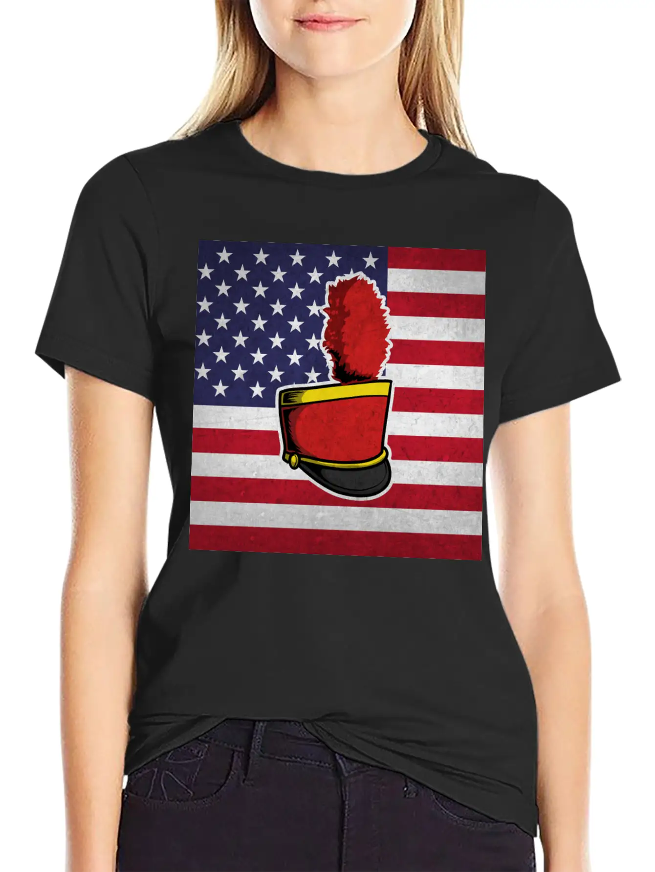Marching Band Us Flag Timeless Short Sleeve Tee – Comfy And Minimalist Design