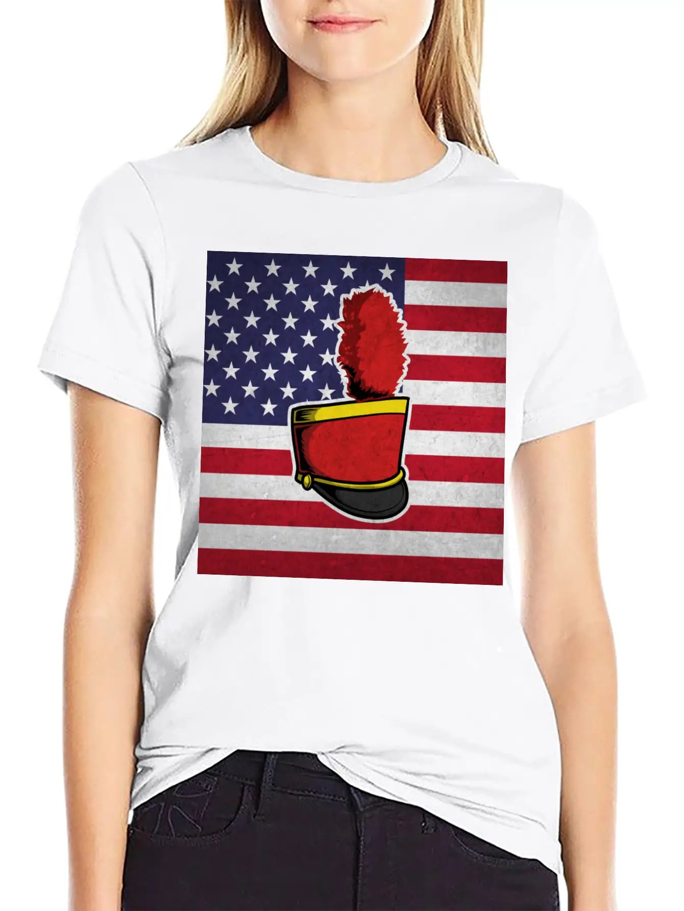 Marching Band Us Flag Timeless Short Sleeve Tee – Comfy And Minimalist Design