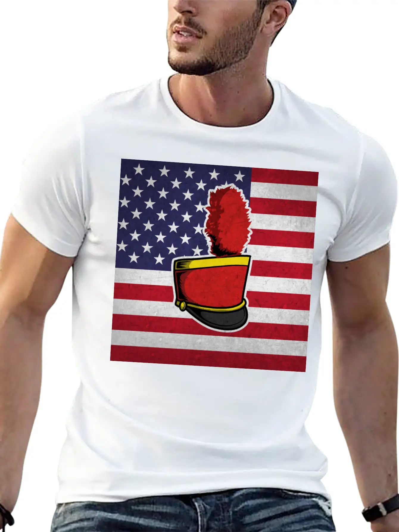 Marching Band Us Flag Timeless Short Sleeve Tee – Comfy And Minimalist Design