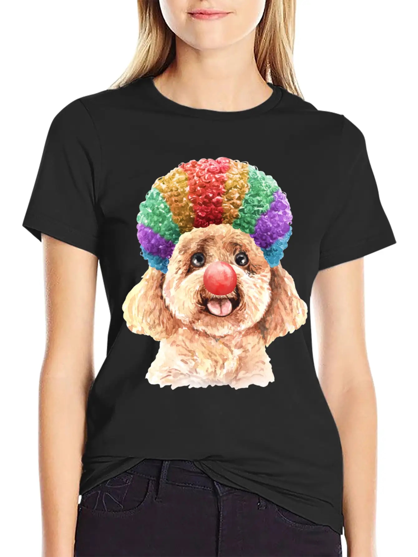 Mardi Gras Pets Clown Costume Disguise Stylish Everyday T-Shirt – Unisex Basic Cotton Tee