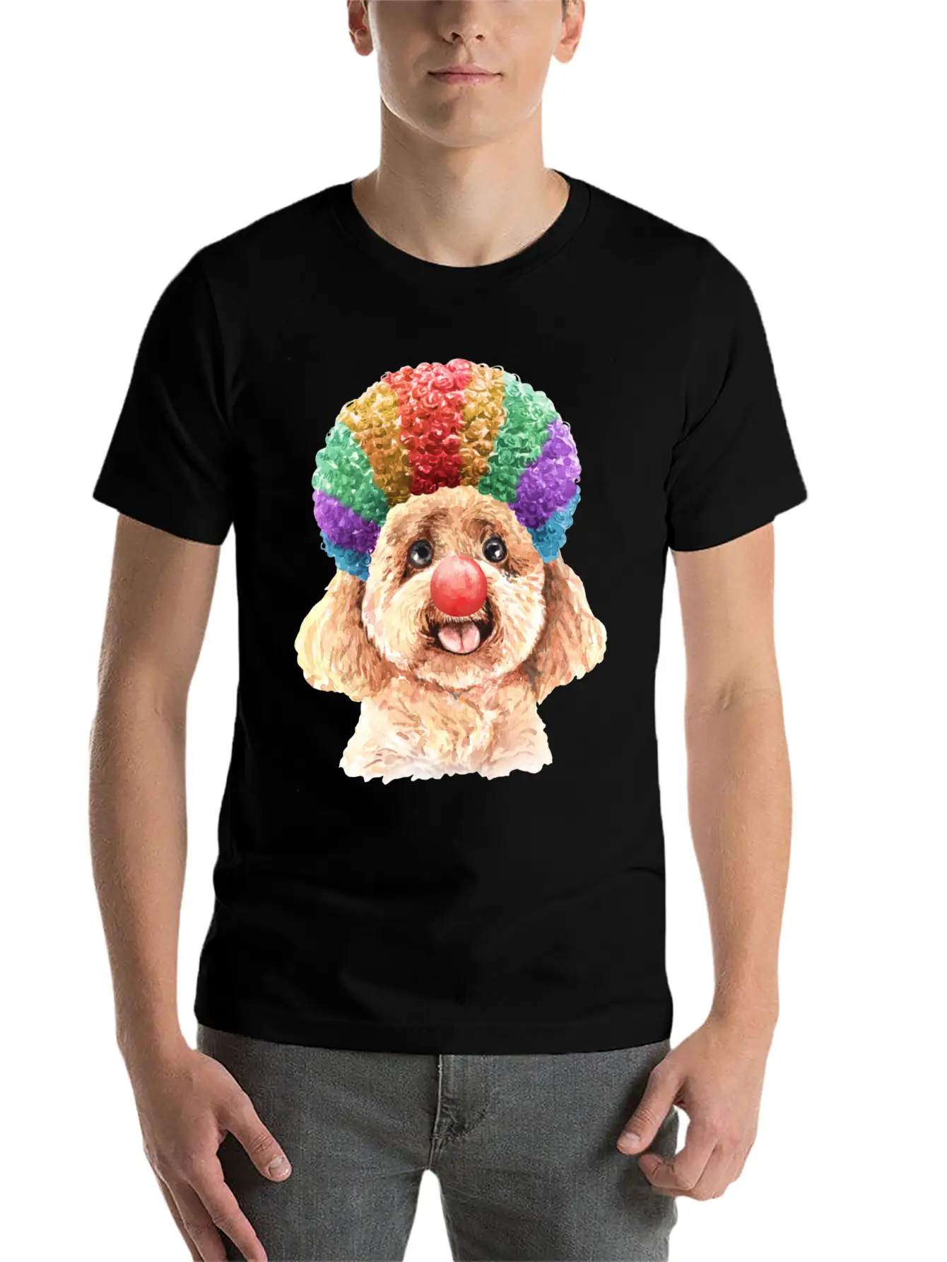 Mardi Gras Pets Clown Costume Disguise Stylish Everyday T-Shirt – Unisex Basic Cotton Tee