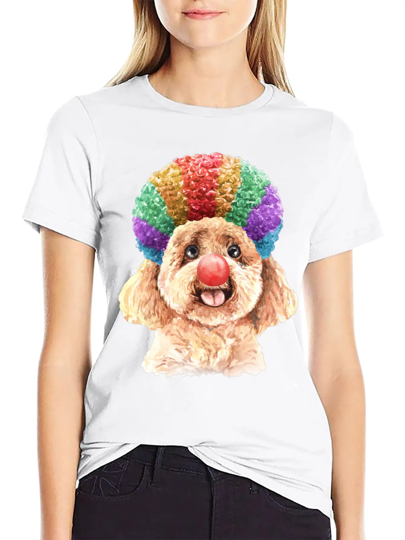 Mardi Gras Pets Clown Costume Disguise Stylish Everyday T-Shirt – Unisex Basic Cotton Tee