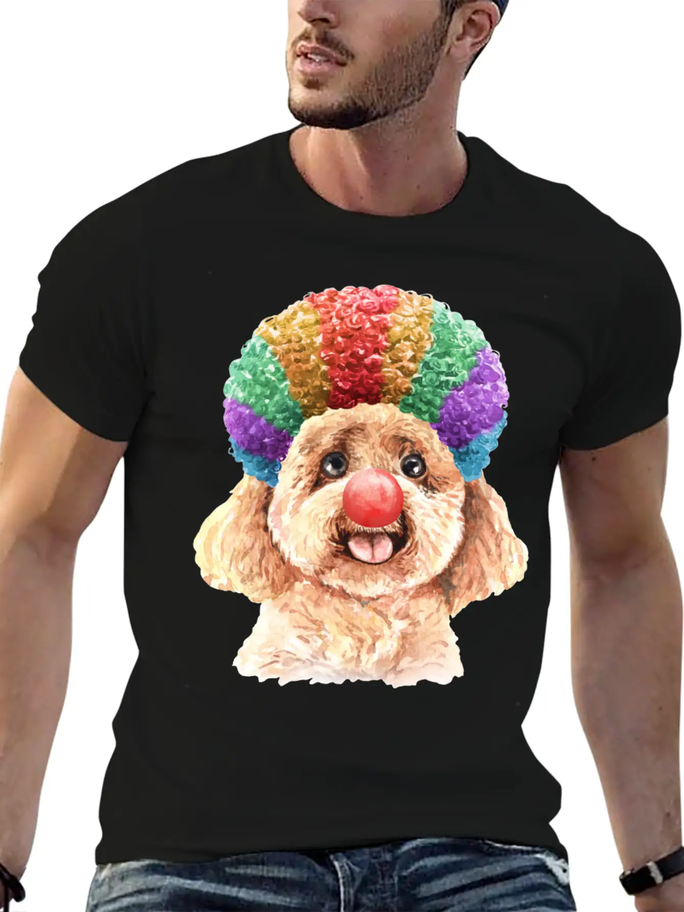 Mardi Gras Pets Clown Costume Disguise Stylish Everyday T-Shirt – Unisex Basic Cotton Tee