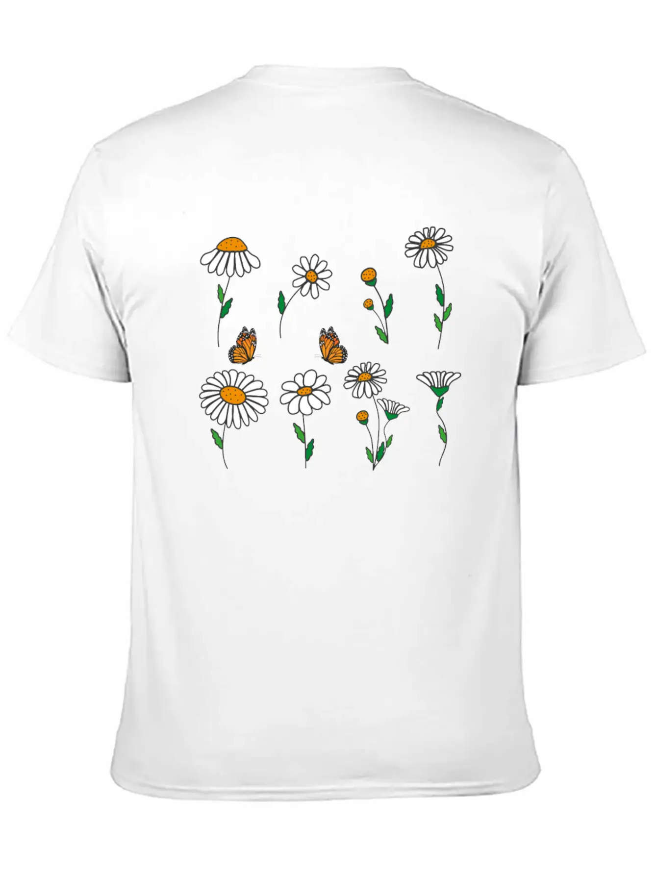 Marguerites Daisy Summer Daisies Flower Garden Unisex Short Sleeve Soft Cotton T-Shirt – Casual Everyday Wear