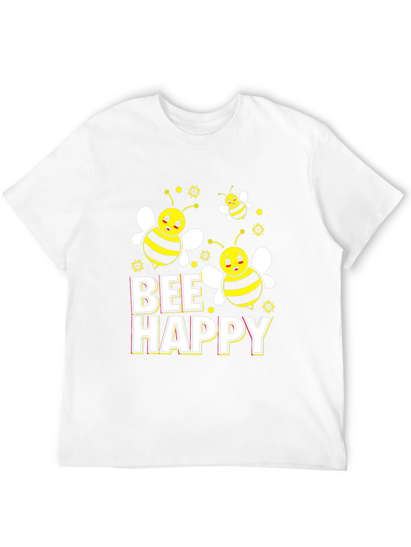 Bee Happy Graphic T-Shirt - Black