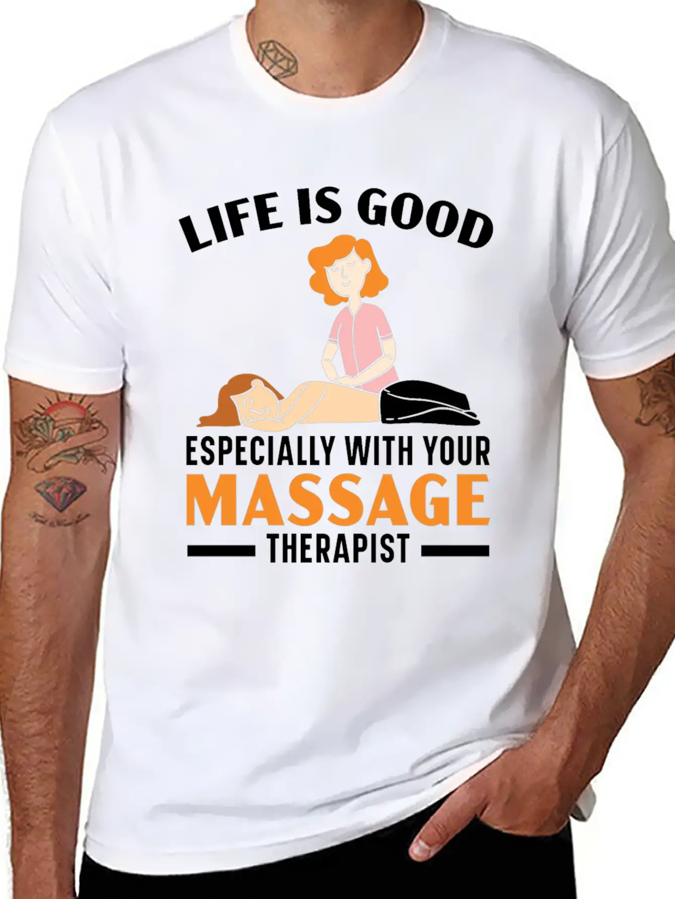 Massage Therapist Muscle Therapy Relaxation Spa Unisex Casual T-Shirt – Clean Design For Daily Comfort