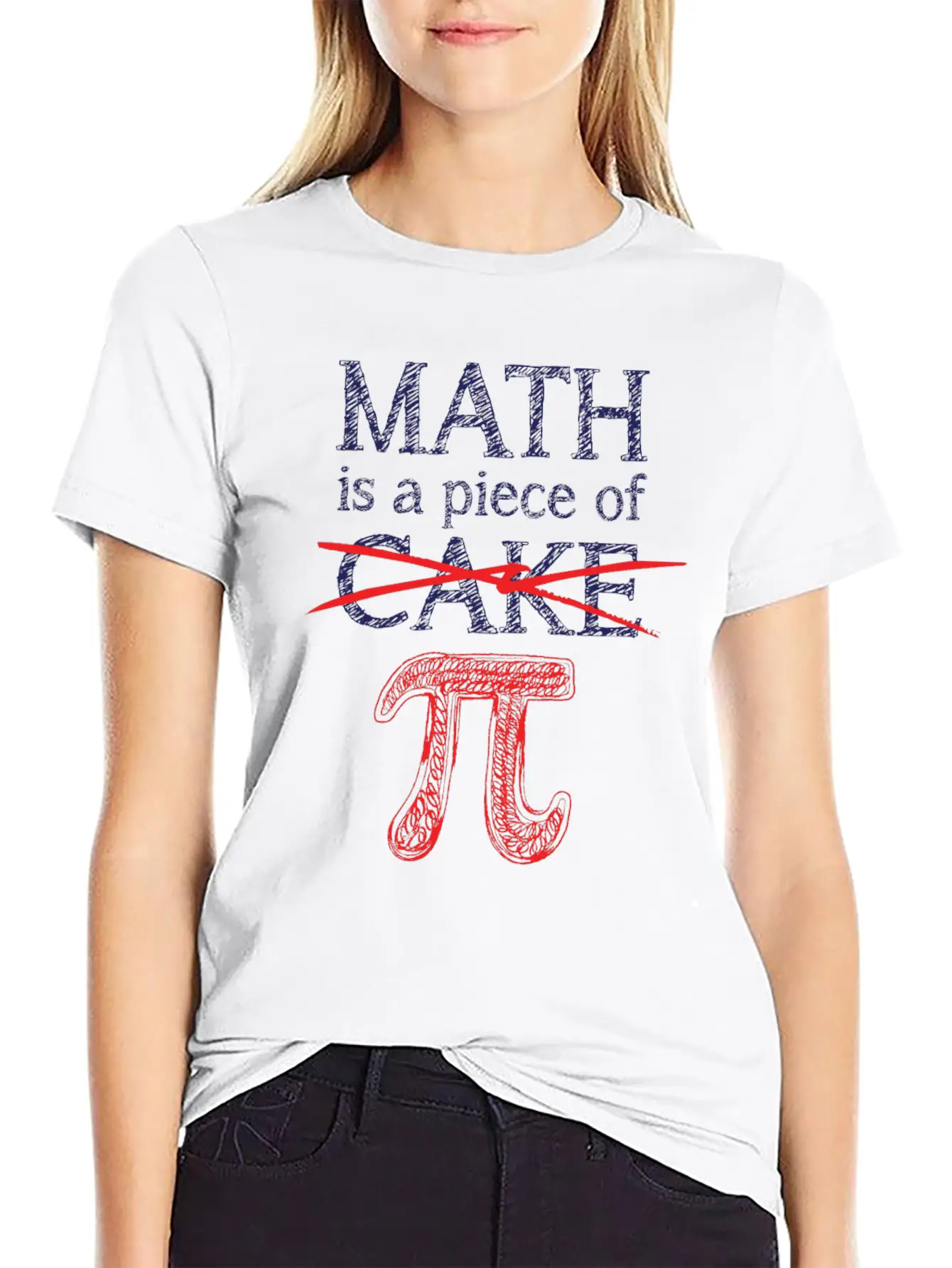 Math Is A Piece Of Pi Funny 3.14 Pi Day Math Timeless Short Sleeve Tee – Comfy And Minimalist Design