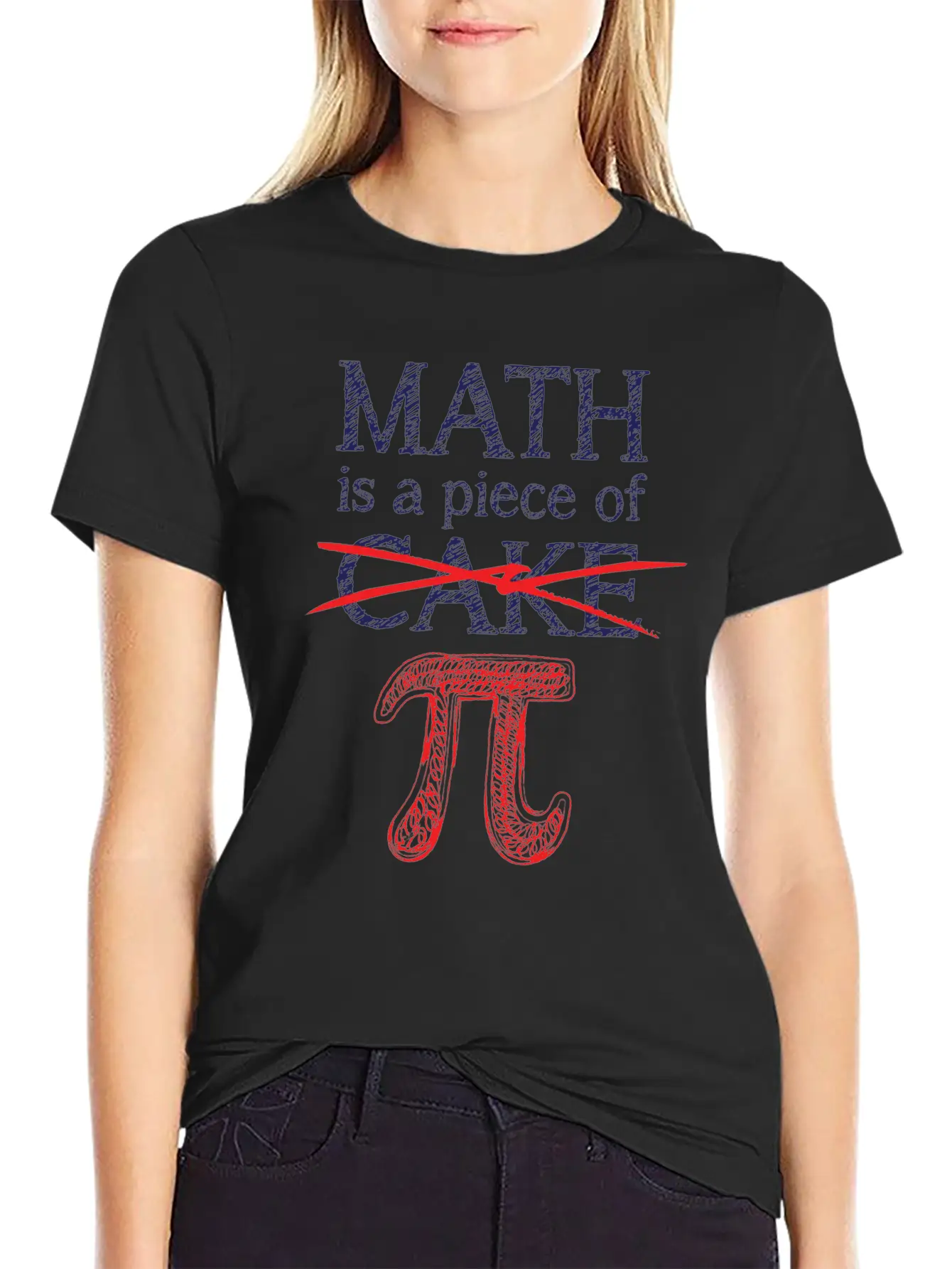 Math Is A Piece Of Pi Funny 3.14 Pi Day Math Timeless Short Sleeve Tee – Comfy And Minimalist Design