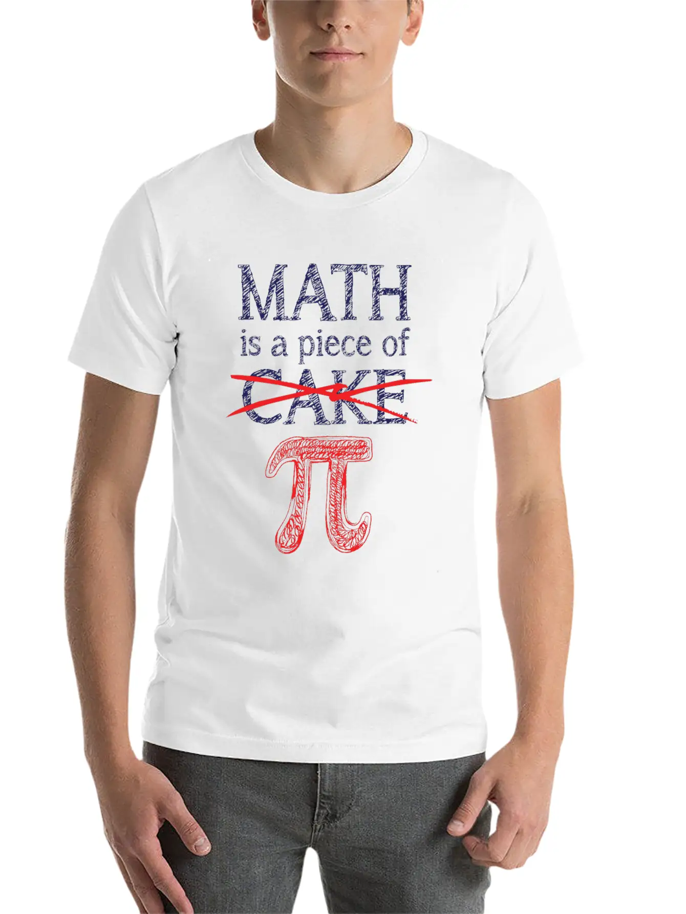Math Is A Piece Of Pi Funny 3.14 Pi Day Math Timeless Short Sleeve Tee – Comfy And Minimalist Design