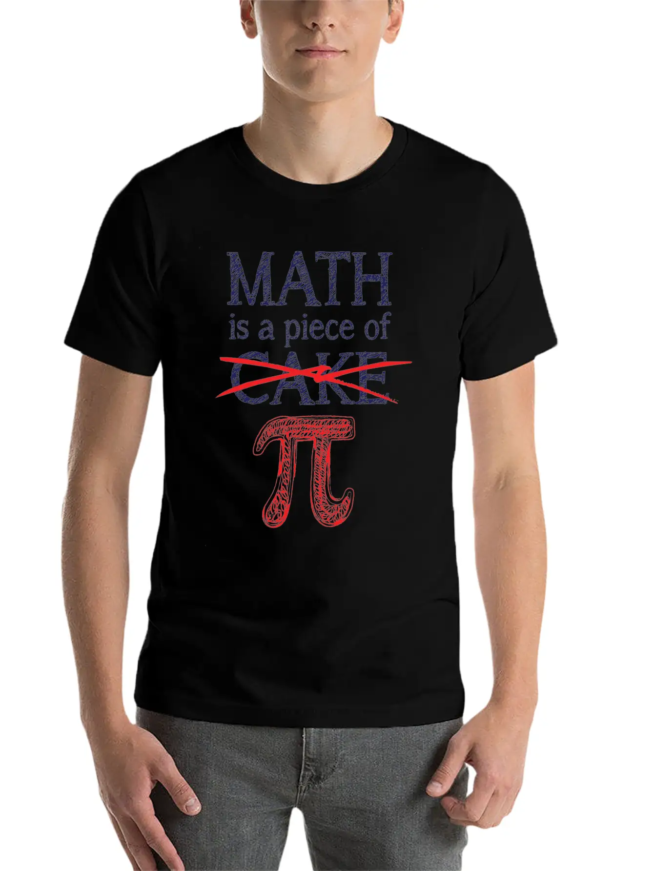 Math Is A Piece Of Pi Funny 3.14 Pi Day Math Timeless Short Sleeve Tee – Comfy And Minimalist Design