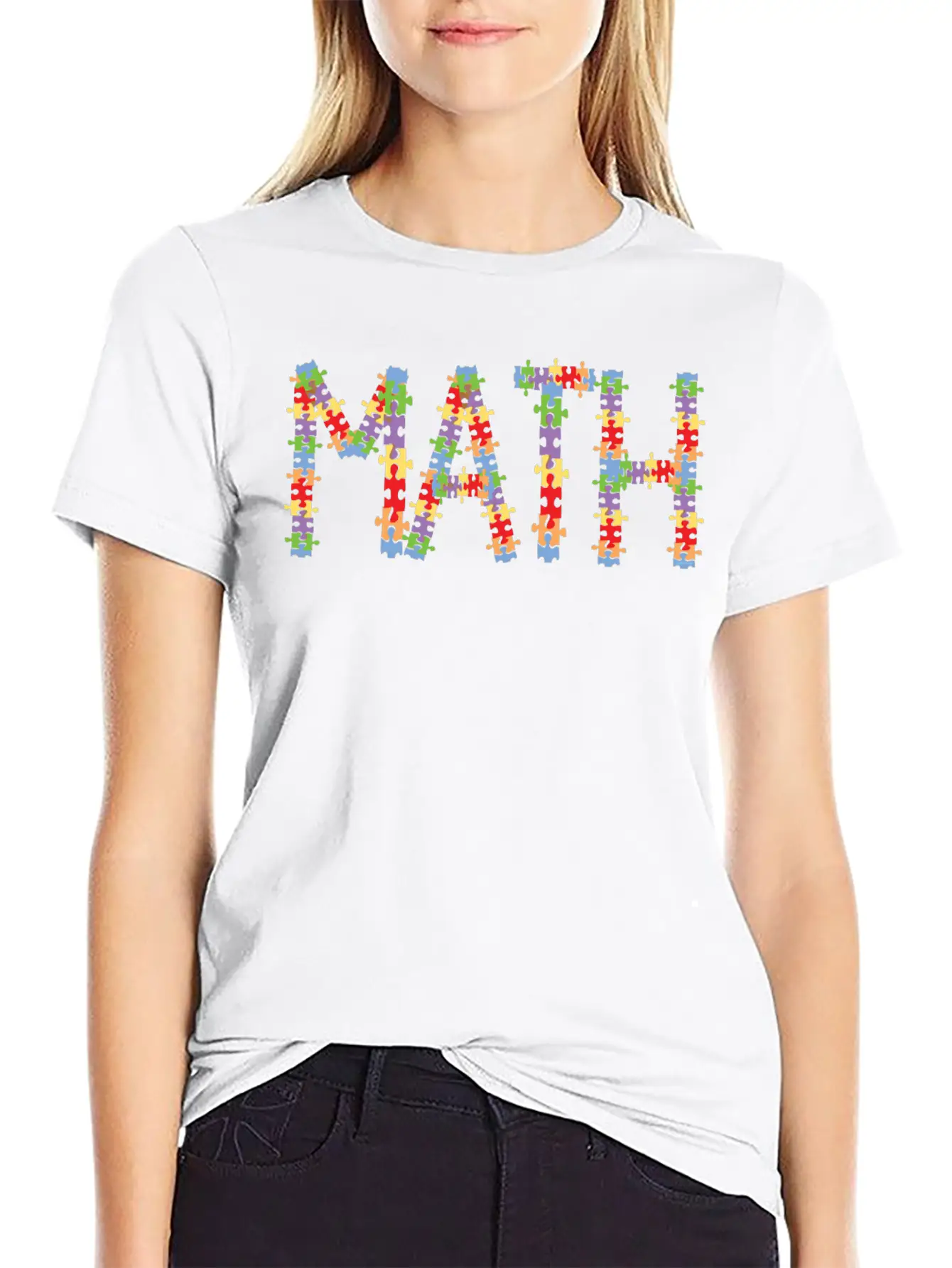 Math Jigsaw Timeless Short Sleeve Tee – Comfy And Minimalist Design