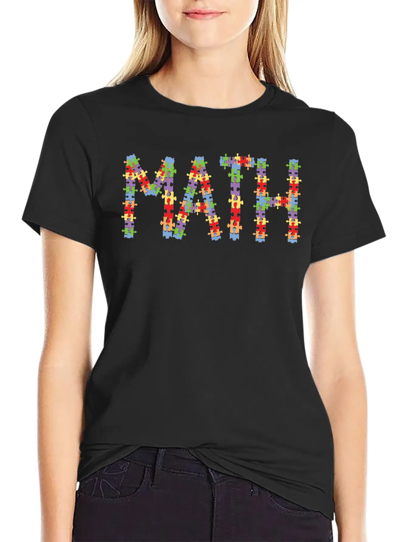 Math Jigsaw Timeless Short Sleeve Tee – Comfy And Minimalist Design