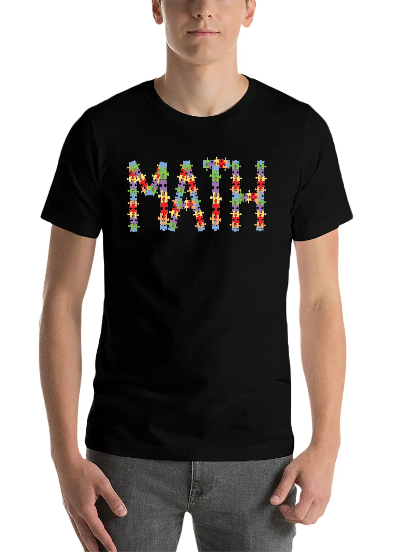Math Jigsaw Timeless Short Sleeve Tee – Comfy And Minimalist Design