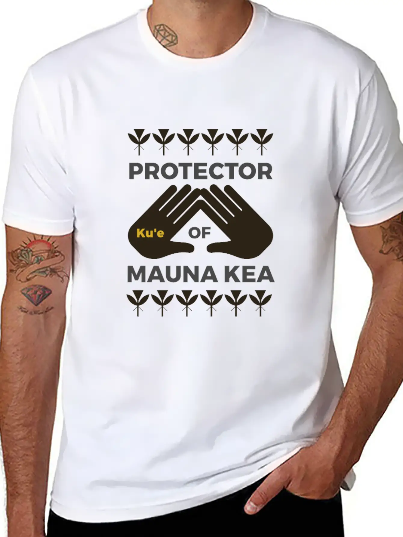 Mauna Kea Design For Hawaiian Pride Unisex Short Sleeve Soft Cotton T-Shirt – Casual Everyday Wear