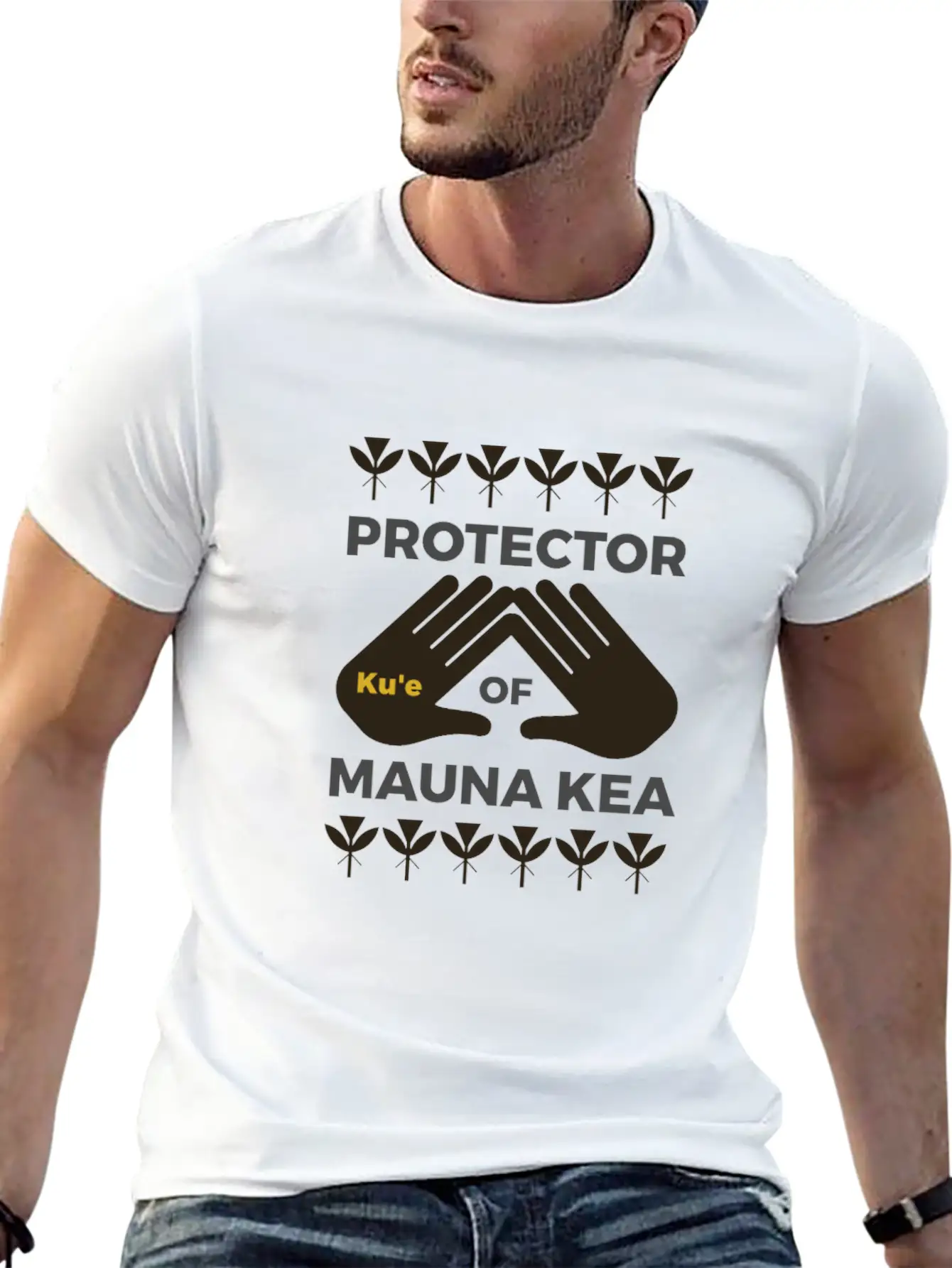Mauna Kea Design For Hawaiian Pride Unisex Short Sleeve Soft Cotton T-Shirt – Casual Everyday Wear