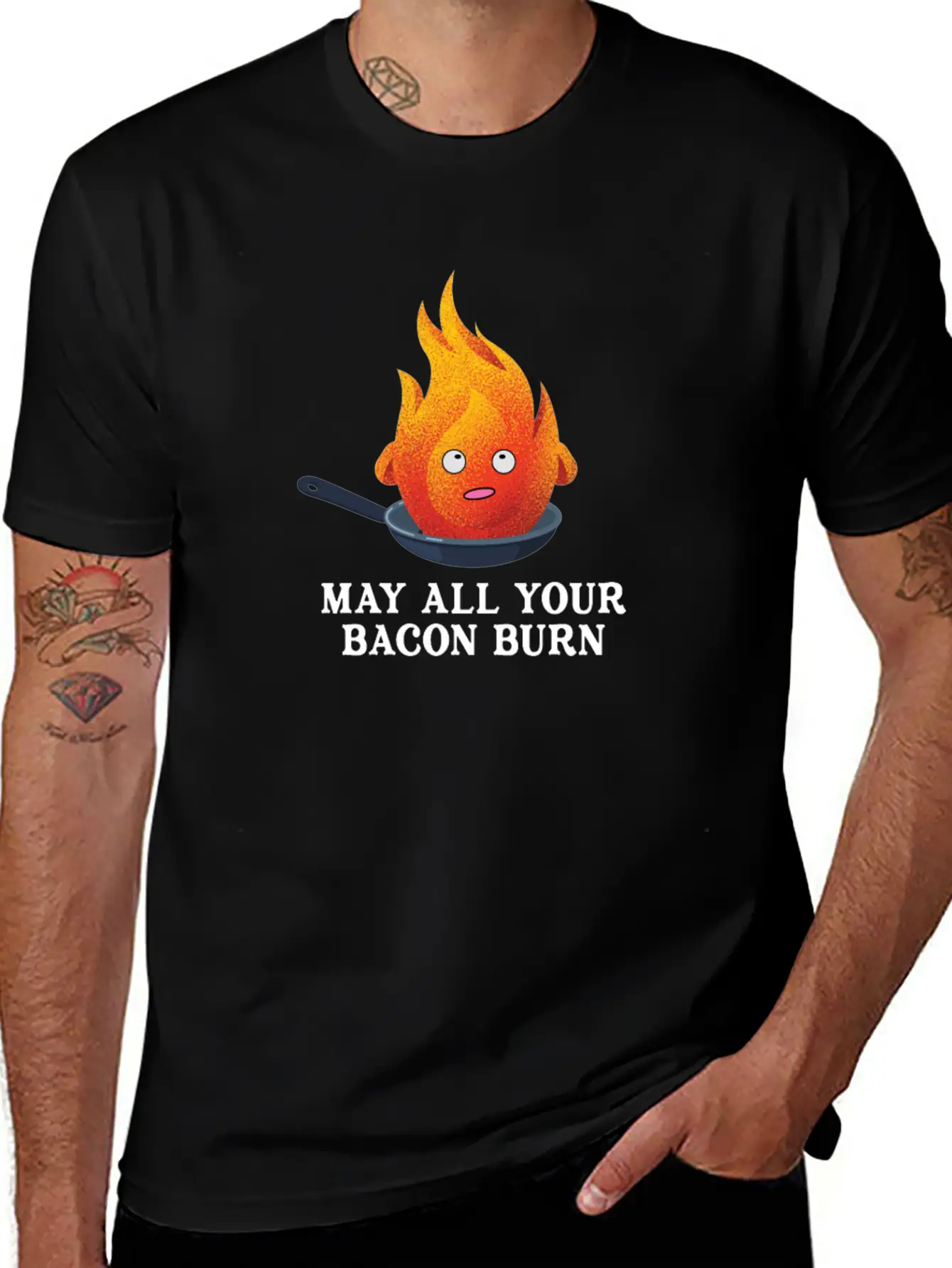 May All Your Bacon Burn Shirt For Women & Men Unisex Short Sleeve Soft Cotton T-Shirt – Casual Everyday Wear