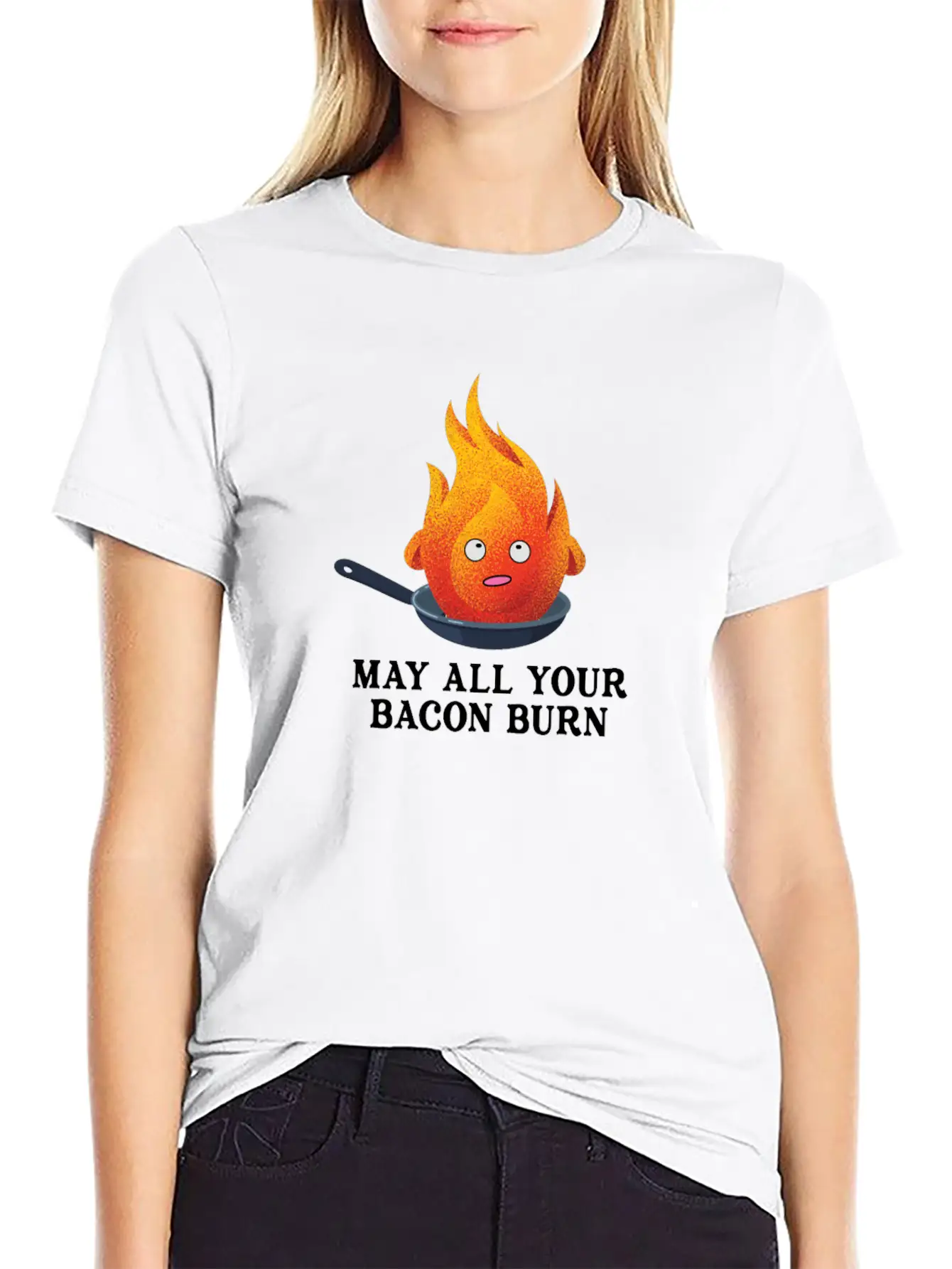 May All Your Bacon Burn Shirt For Women & Men Unisex Short Sleeve Soft Cotton T-Shirt – Casual Everyday Wear