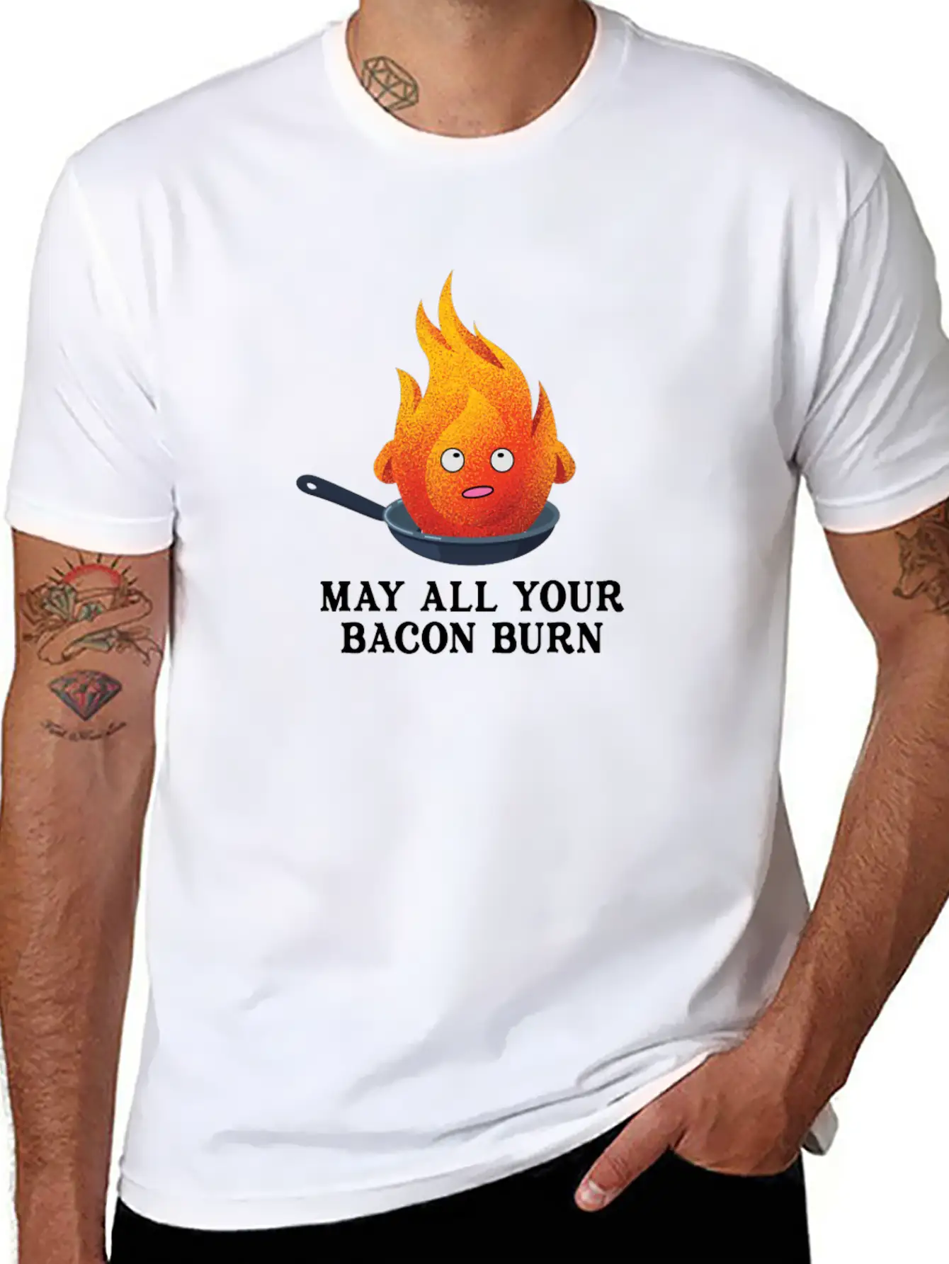 May All Your Bacon Burn Shirt For Women & Men Unisex Short Sleeve Soft Cotton T-Shirt – Casual Everyday Wear