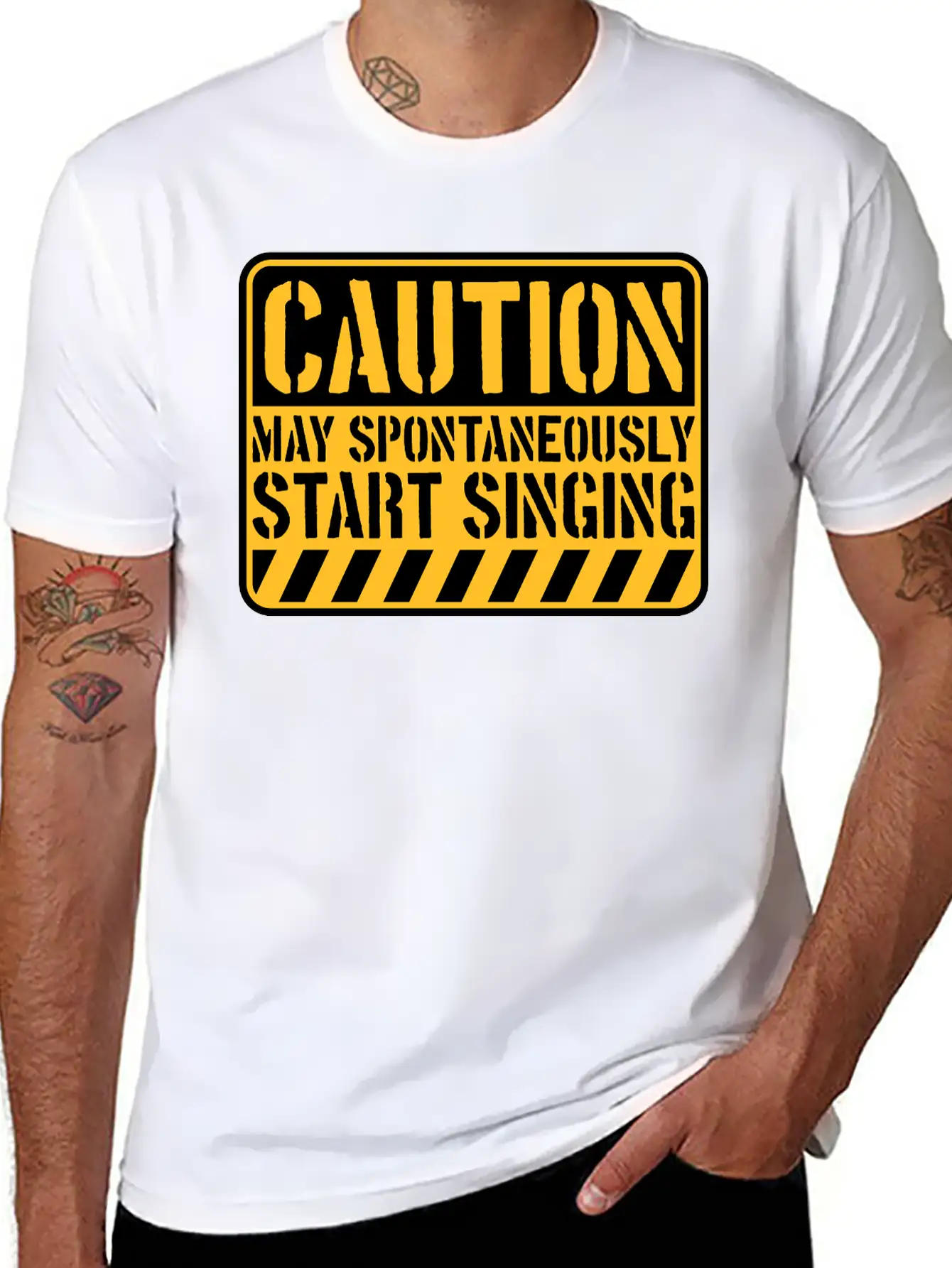 May Spontaneously Start Singing Unisex Short Sleeve Soft Cotton T-Shirt – Casual Everyday Wear