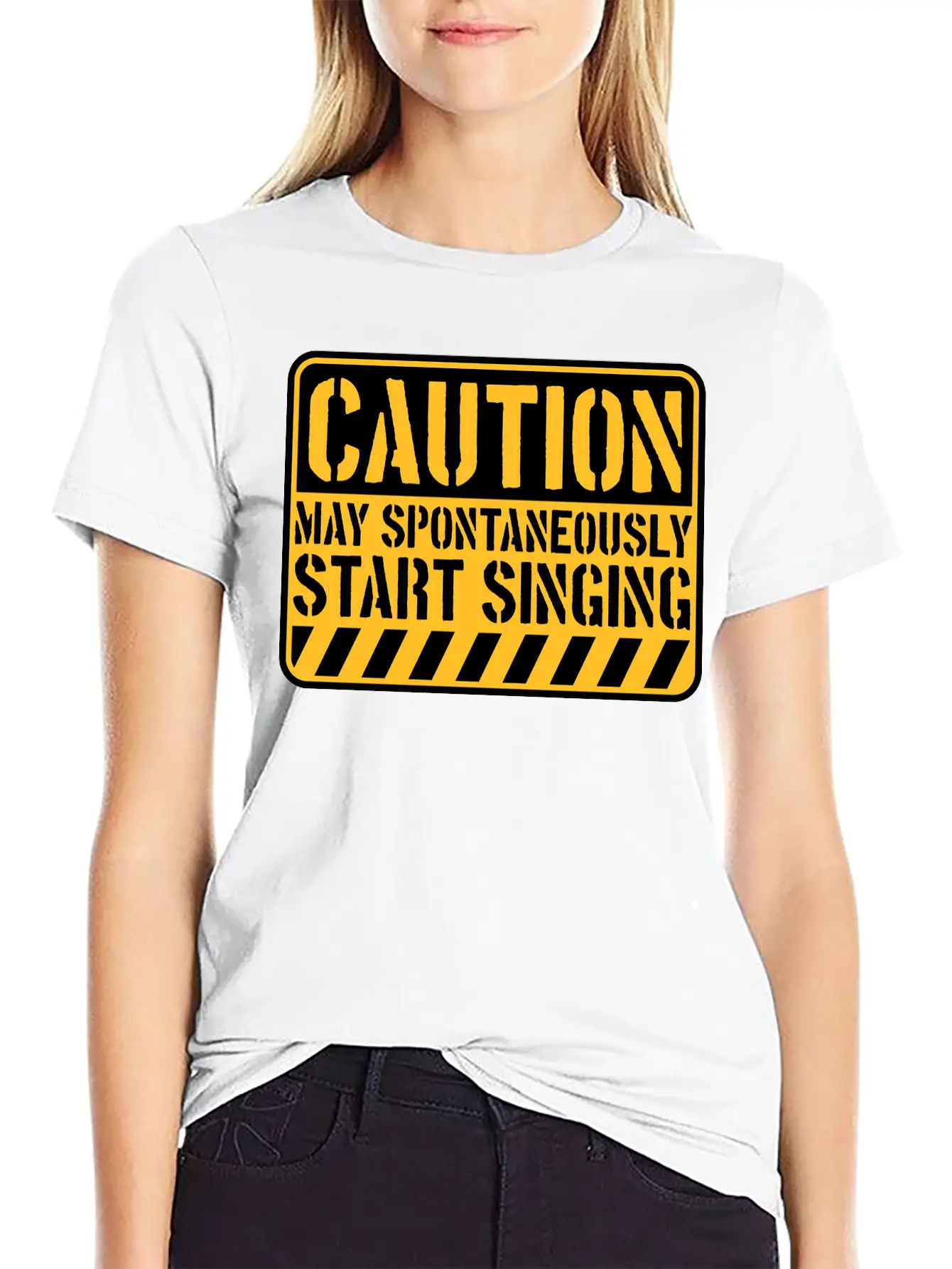 May Spontaneously Start Singing Unisex Short Sleeve Soft Cotton T-Shirt – Casual Everyday Wear