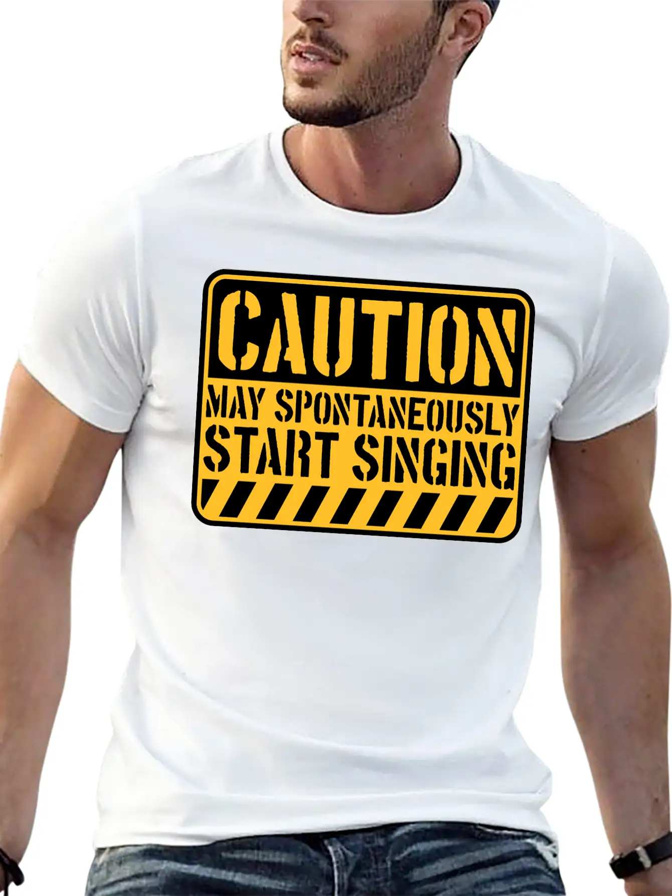 May Spontaneously Start Singing Unisex Short Sleeve Soft Cotton T-Shirt – Casual Everyday Wear