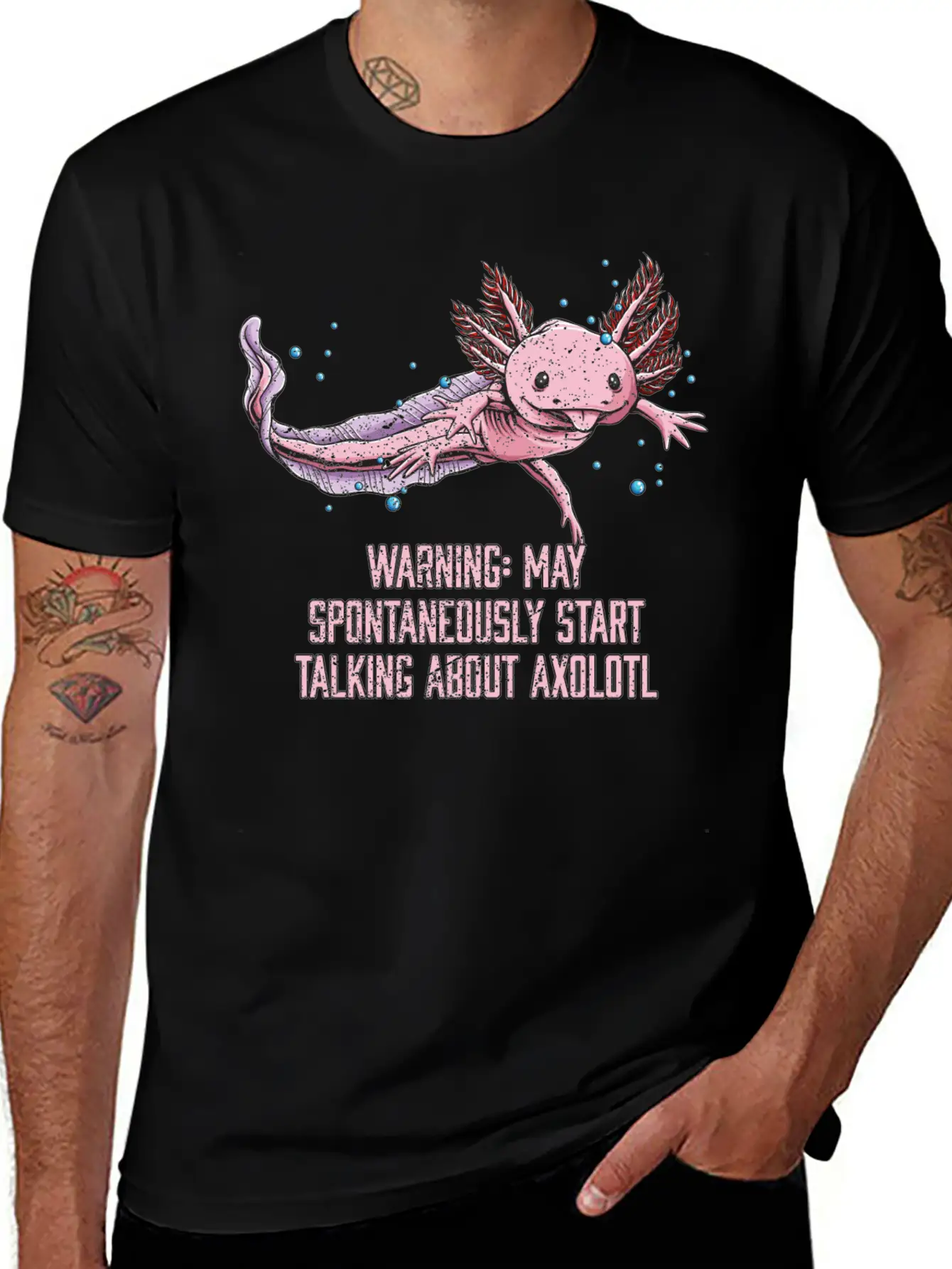 May Spontaneously Start Talking About Axolotl Funn Stylish Everyday T-Shirt – Unisex Basic Cotton Tee