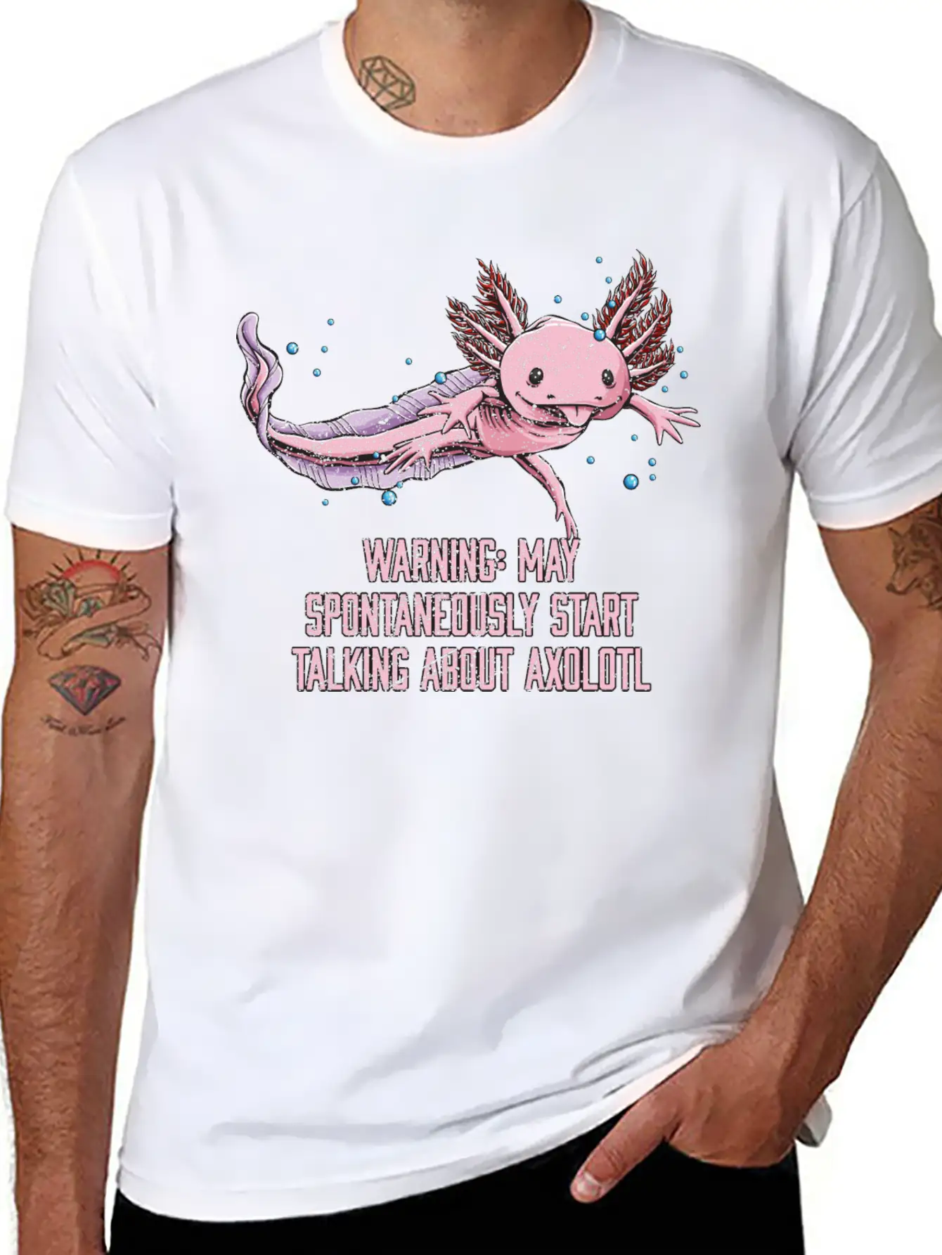 May Spontaneously Start Talking About Axolotl Funn Stylish Everyday T-Shirt – Unisex Basic Cotton Tee