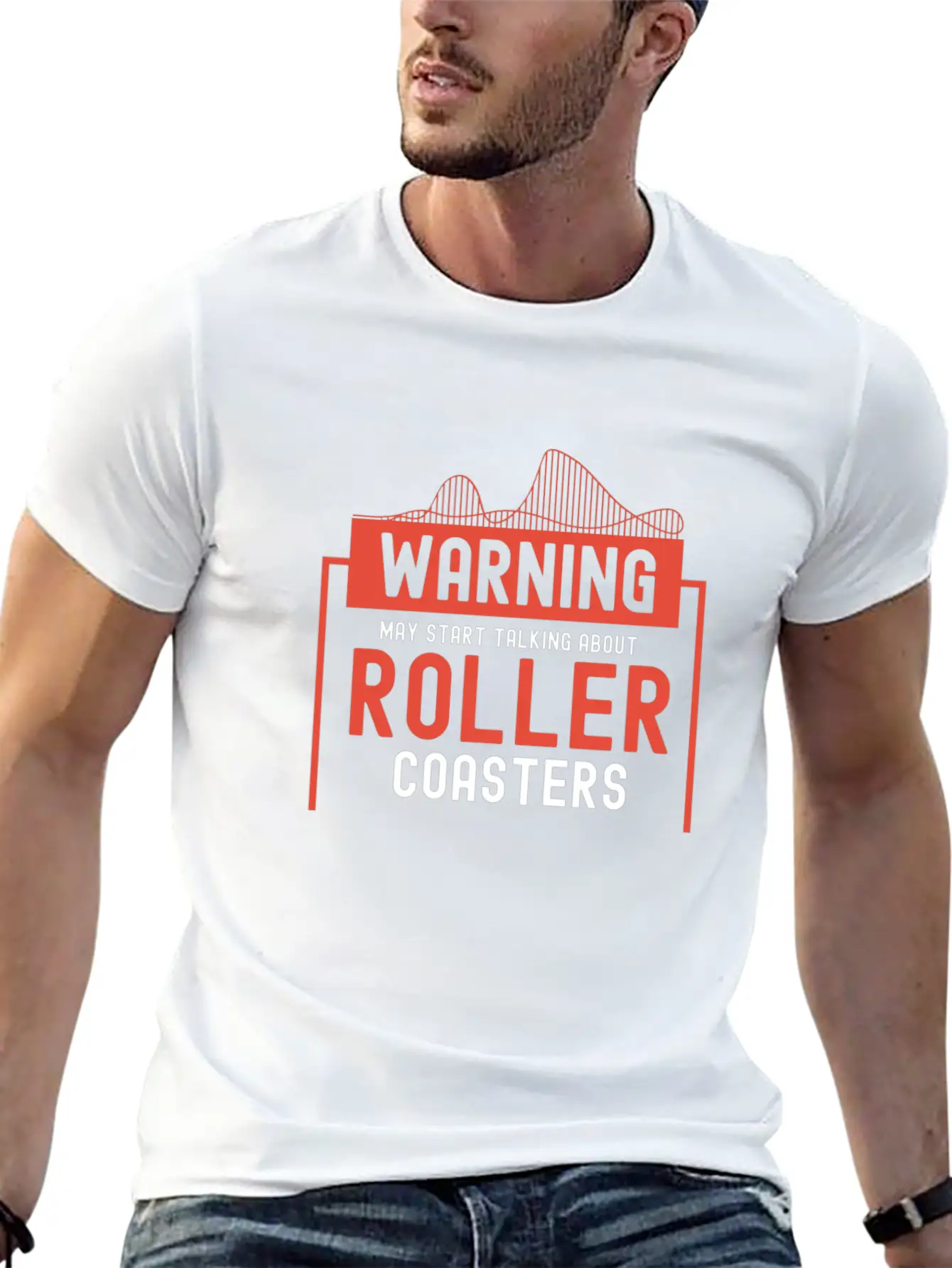 May Start Talking About Roller Coasters I Gift Stylish Everyday T-Shirt – Unisex Basic Cotton Tee