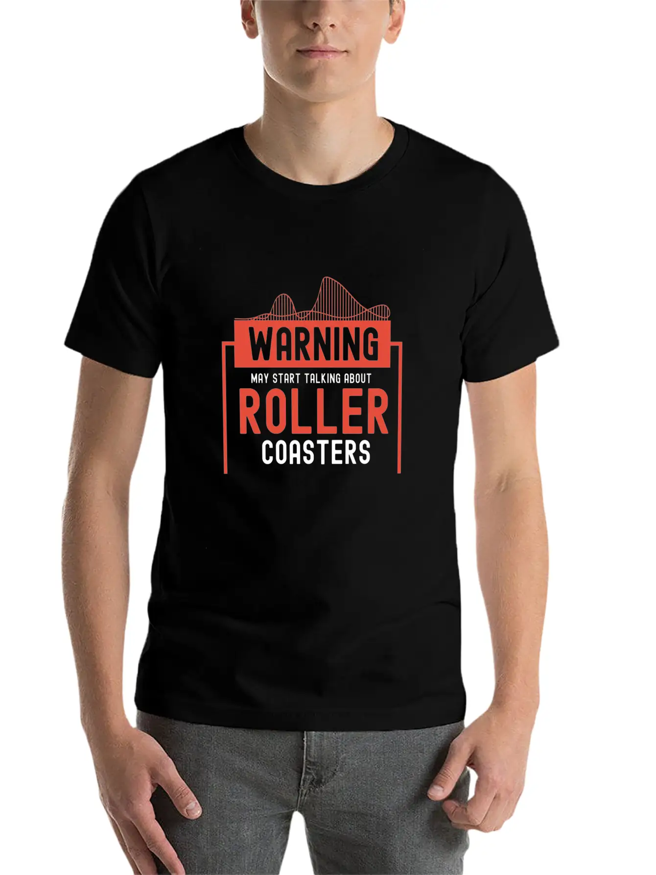 May Start Talking About Roller Coasters I Gift Stylish Everyday T-Shirt – Unisex Basic Cotton Tee