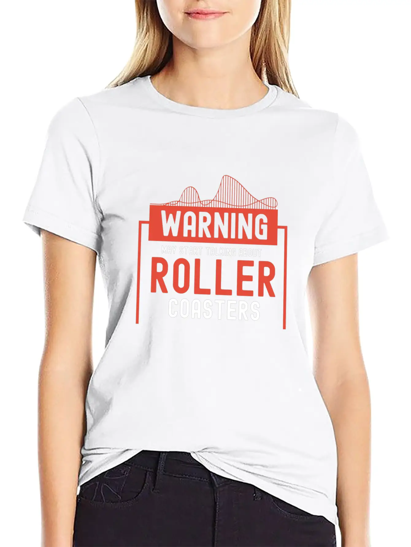 May Start Talking About Roller Coasters I Gift Stylish Everyday T-Shirt – Unisex Basic Cotton Tee