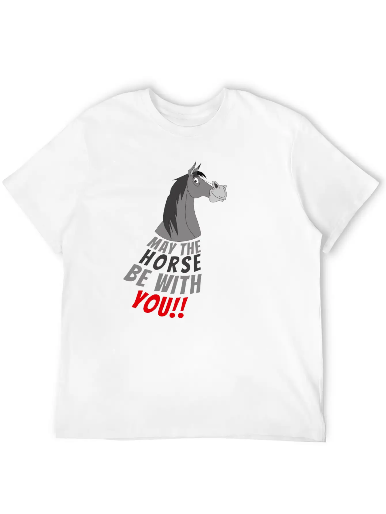 May The Horse Be With You Girl Girlie Child Cool Stylish Everyday T-Shirt – Unisex Basic Cotton Tee