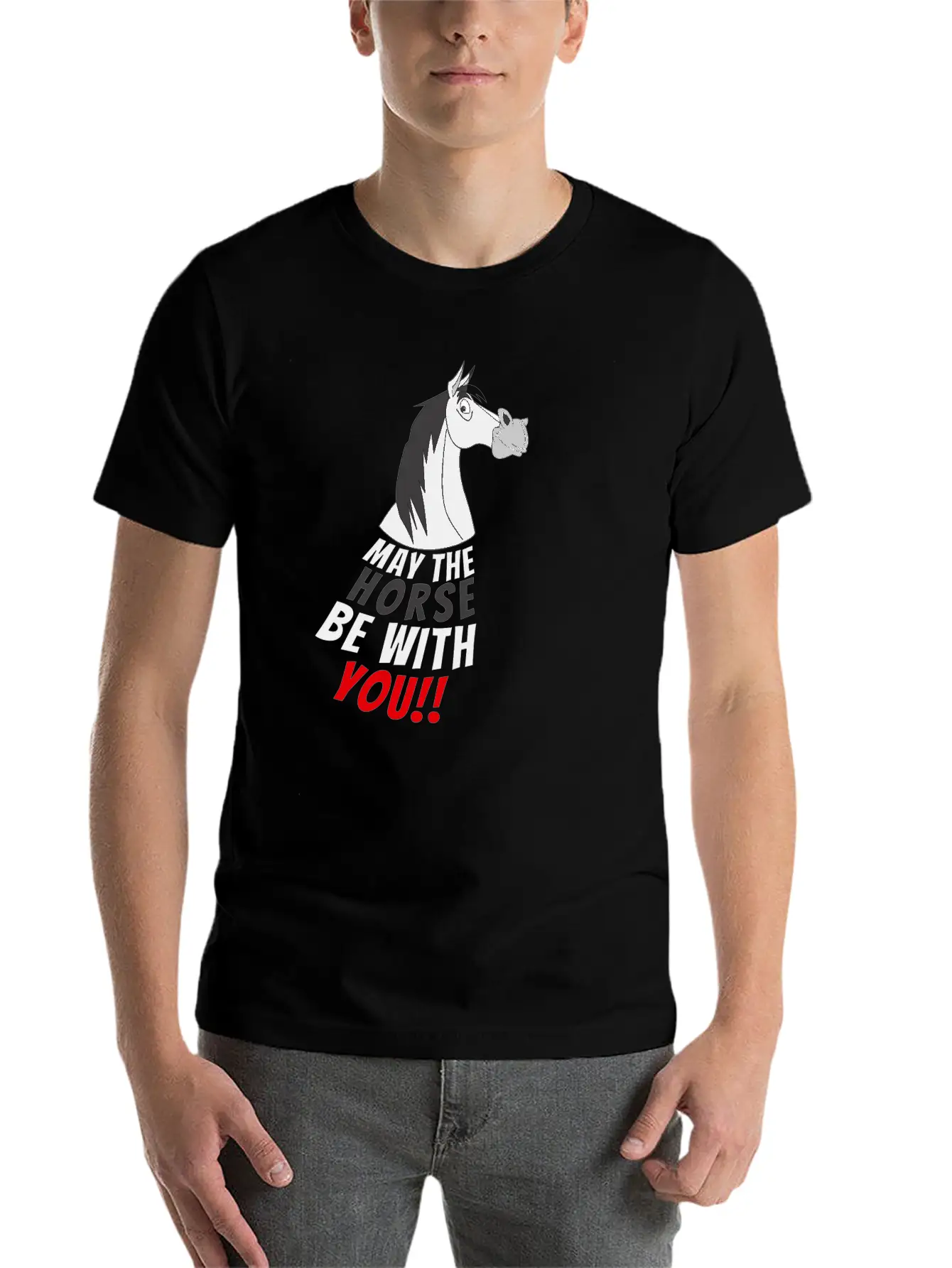 May The Horse Be With You Girl Girlie Child Cool Stylish Everyday T-Shirt – Unisex Basic Cotton Tee