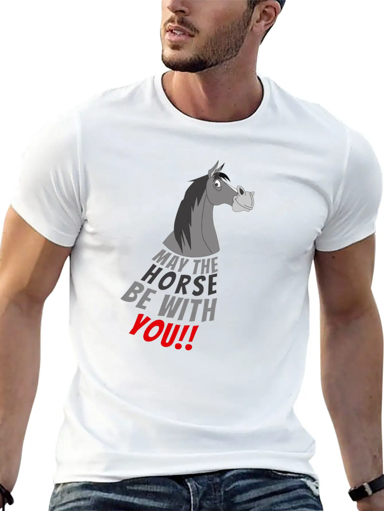 May The Horse Be With You Girl Girlie Child Cool Stylish Everyday T-Shirt – Unisex Basic Cotton Tee