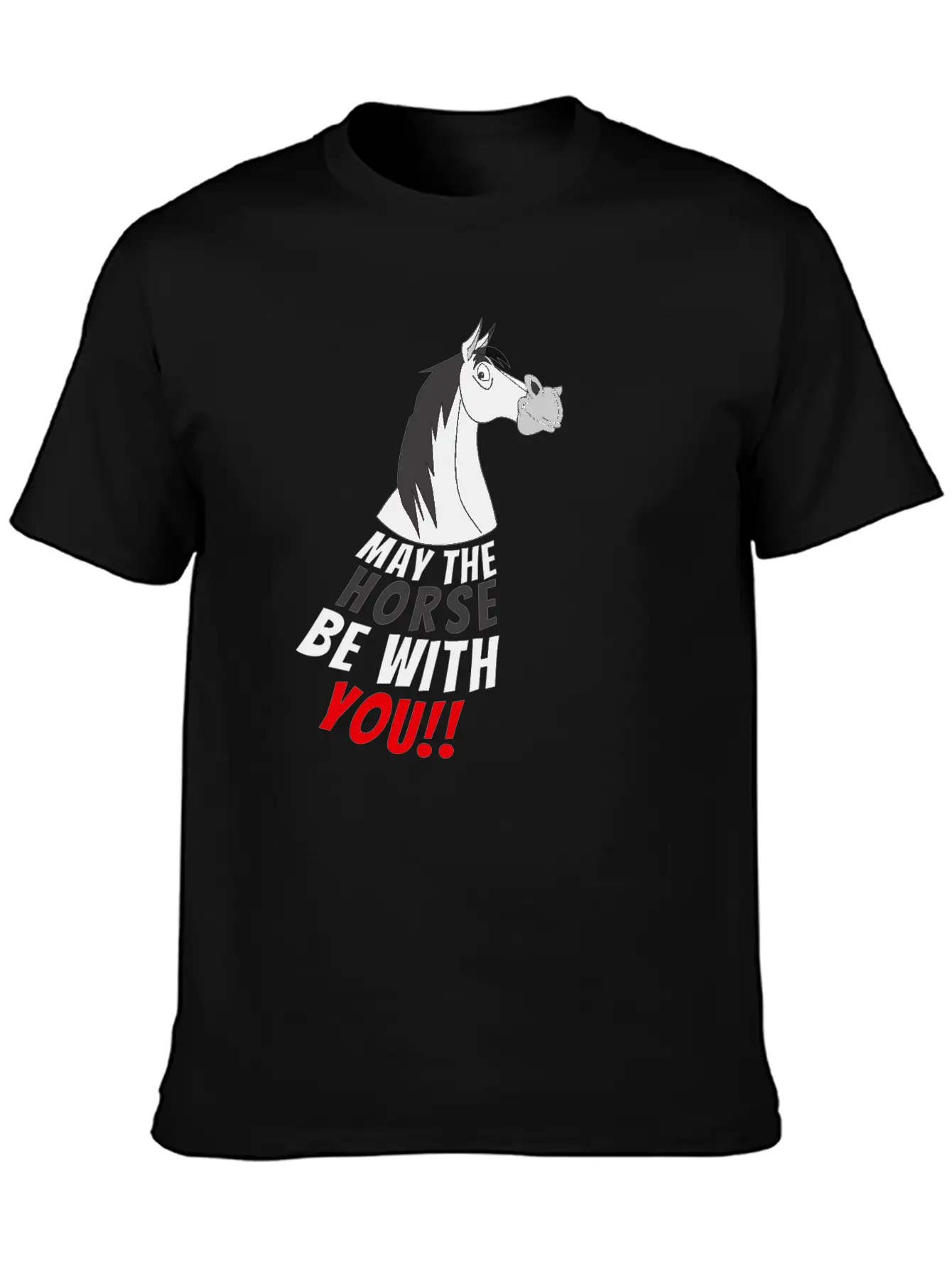 May The Horse Be With You Girl Girlie Child Cool Stylish Everyday T-Shirt – Unisex Basic Cotton Tee