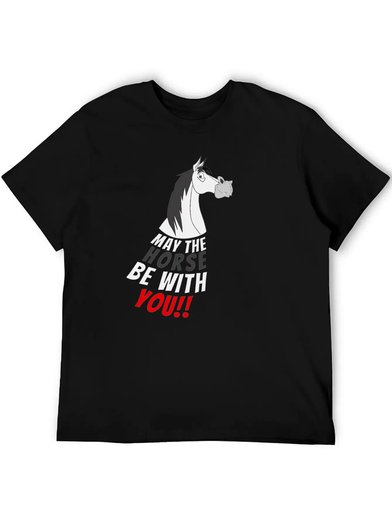 May The Horse Be With You Girl Girlie Child Cool Stylish Everyday T-Shirt – Unisex Basic Cotton Tee