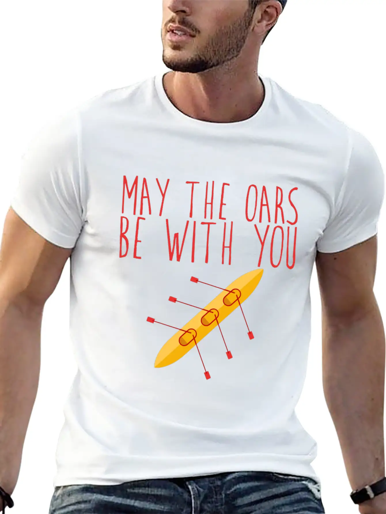 May The Oars Be With You 5 Unisex Short Sleeve Soft Cotton T-Shirt – Casual Everyday Wear