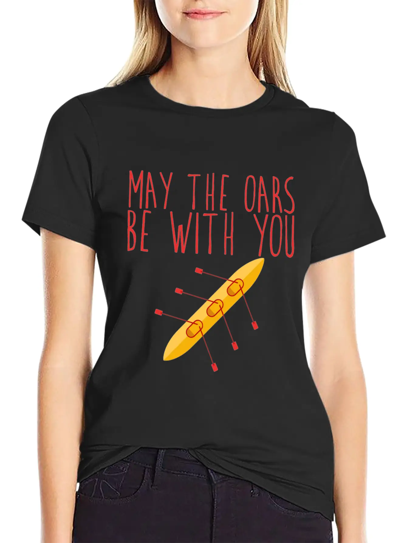May The Oars Be With You 5 Unisex Short Sleeve Soft Cotton T-Shirt – Casual Everyday Wear