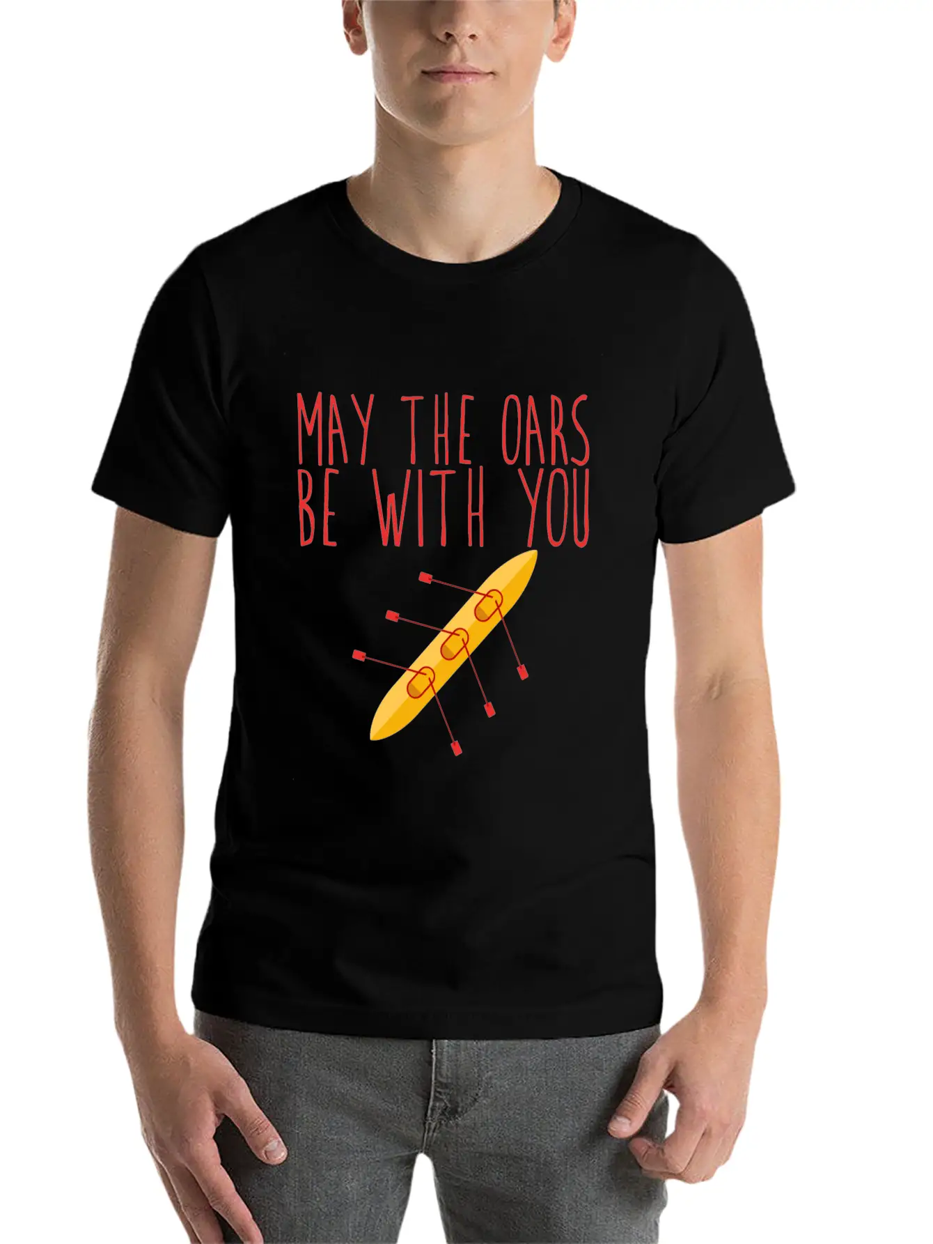 May The Oars Be With You 5 Unisex Short Sleeve Soft Cotton T-Shirt – Casual Everyday Wear