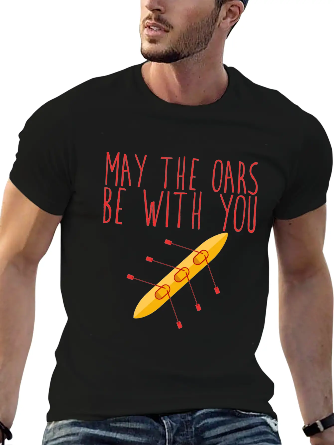 May The Oars Be With You 5 Unisex Short Sleeve Soft Cotton T-Shirt – Casual Everyday Wear