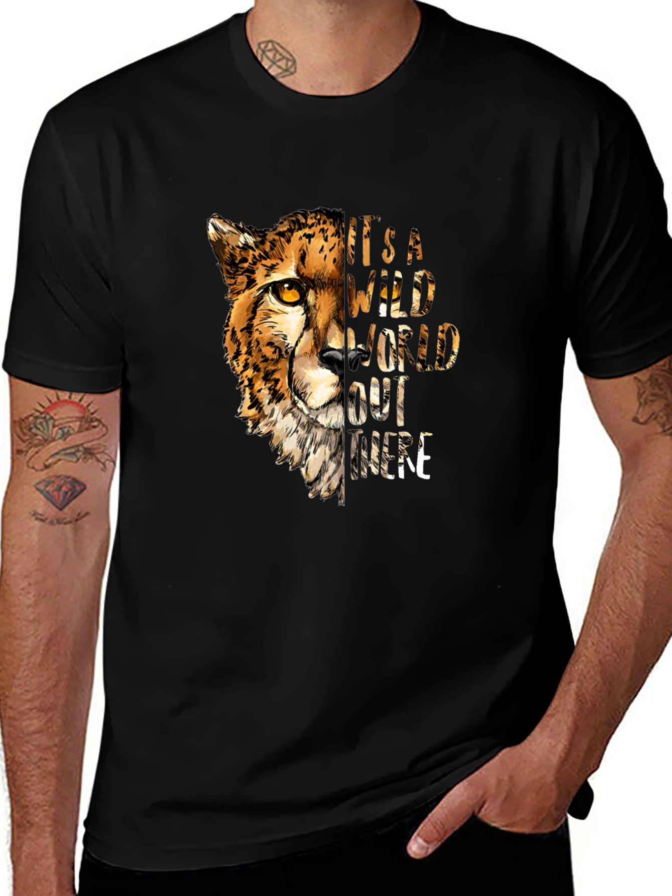 Wild Cheetah Graphic T-Shirt