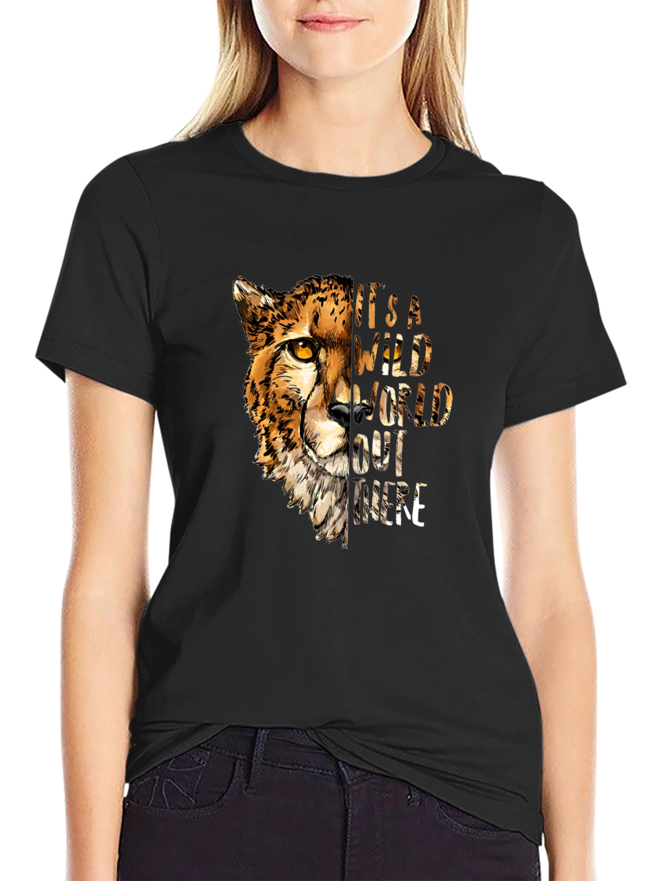 Wild Cheetah Graphic T-Shirt