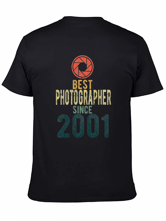 Best Photographer Since 2001 T-Shirt - Camera Lens Graphic