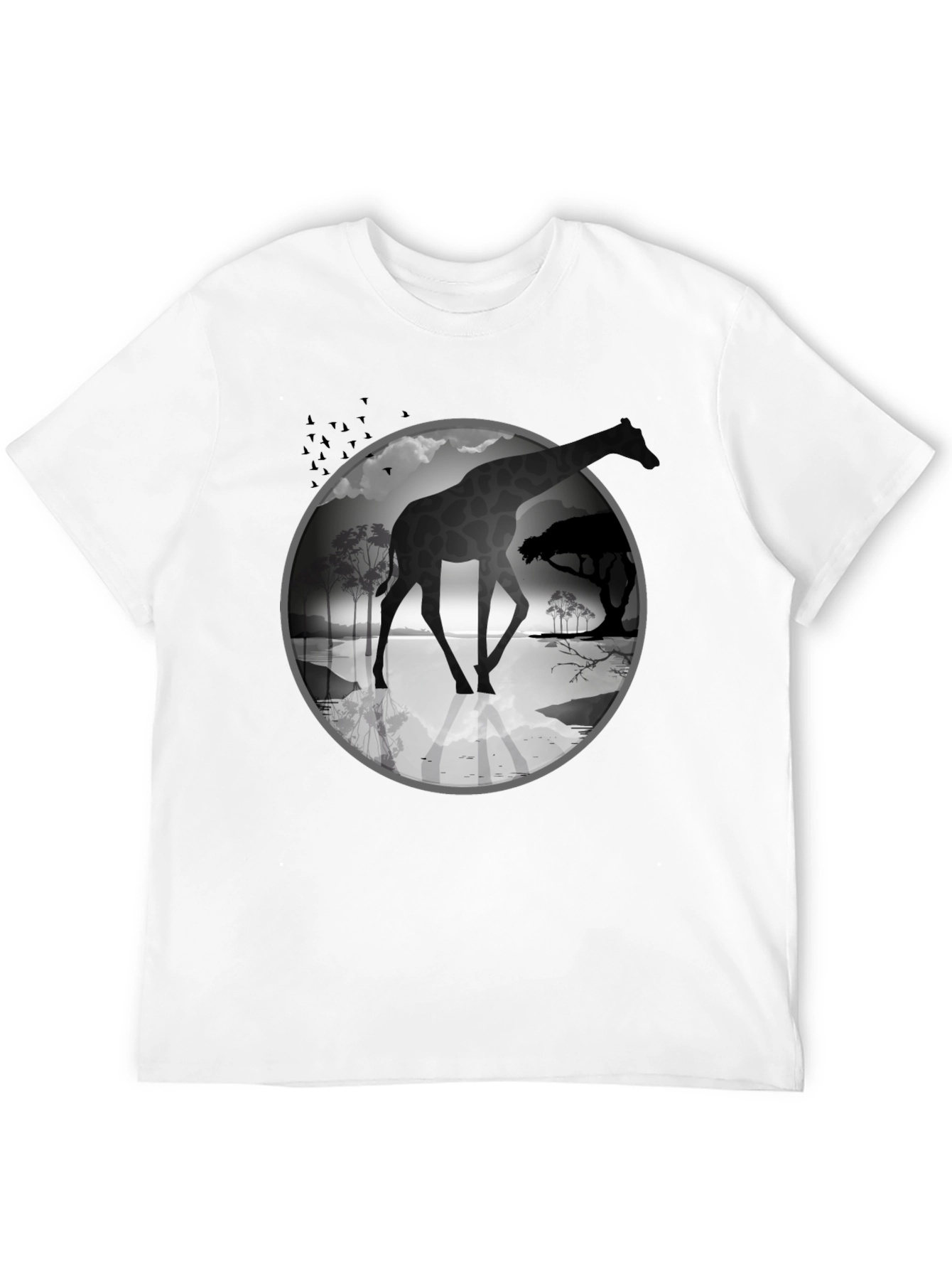 Giraffe Silhouette Graphic Tee