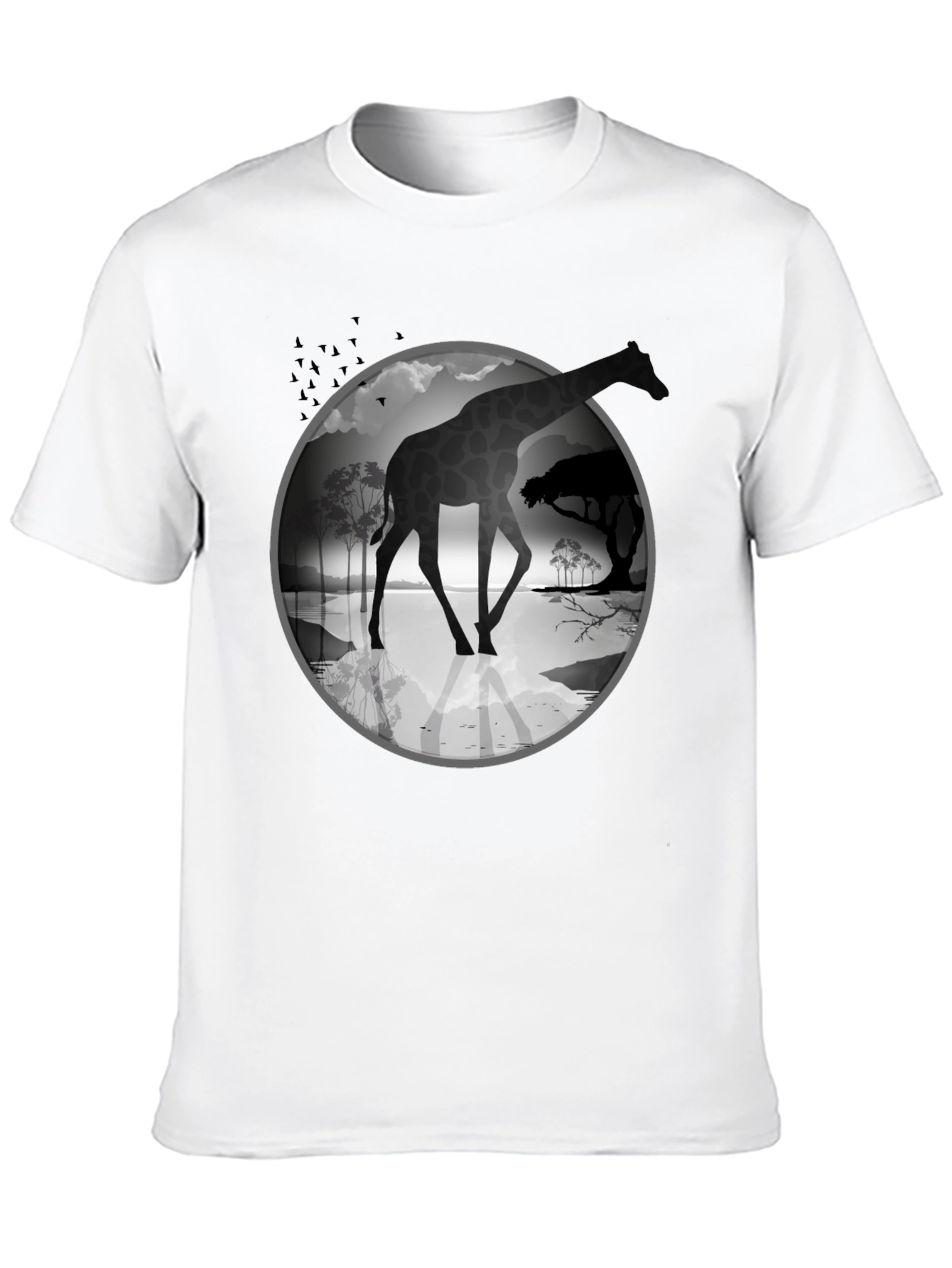 Giraffe Silhouette Graphic Tee
