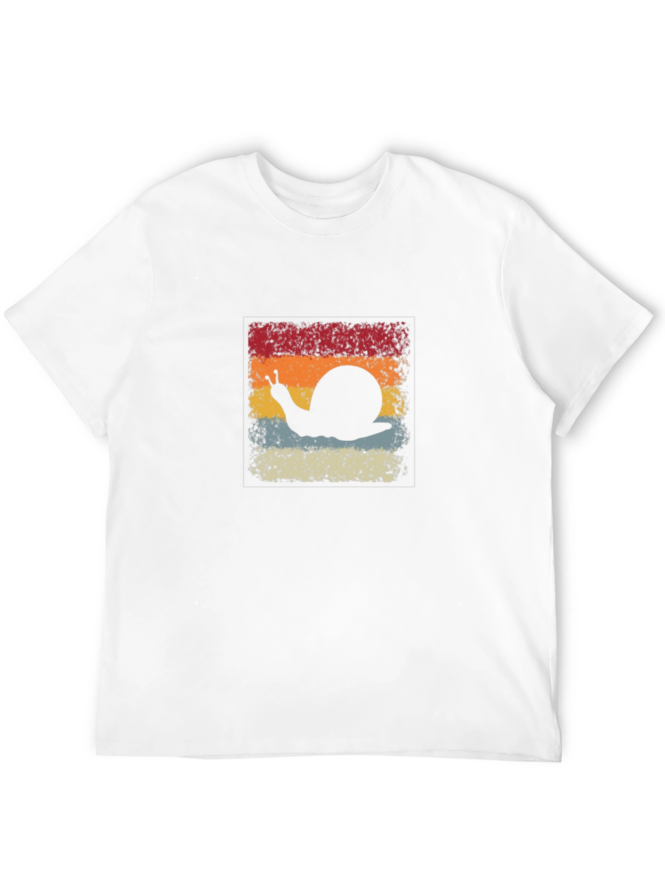 Retro Snail Graphic Tee - Black Cotton Blend