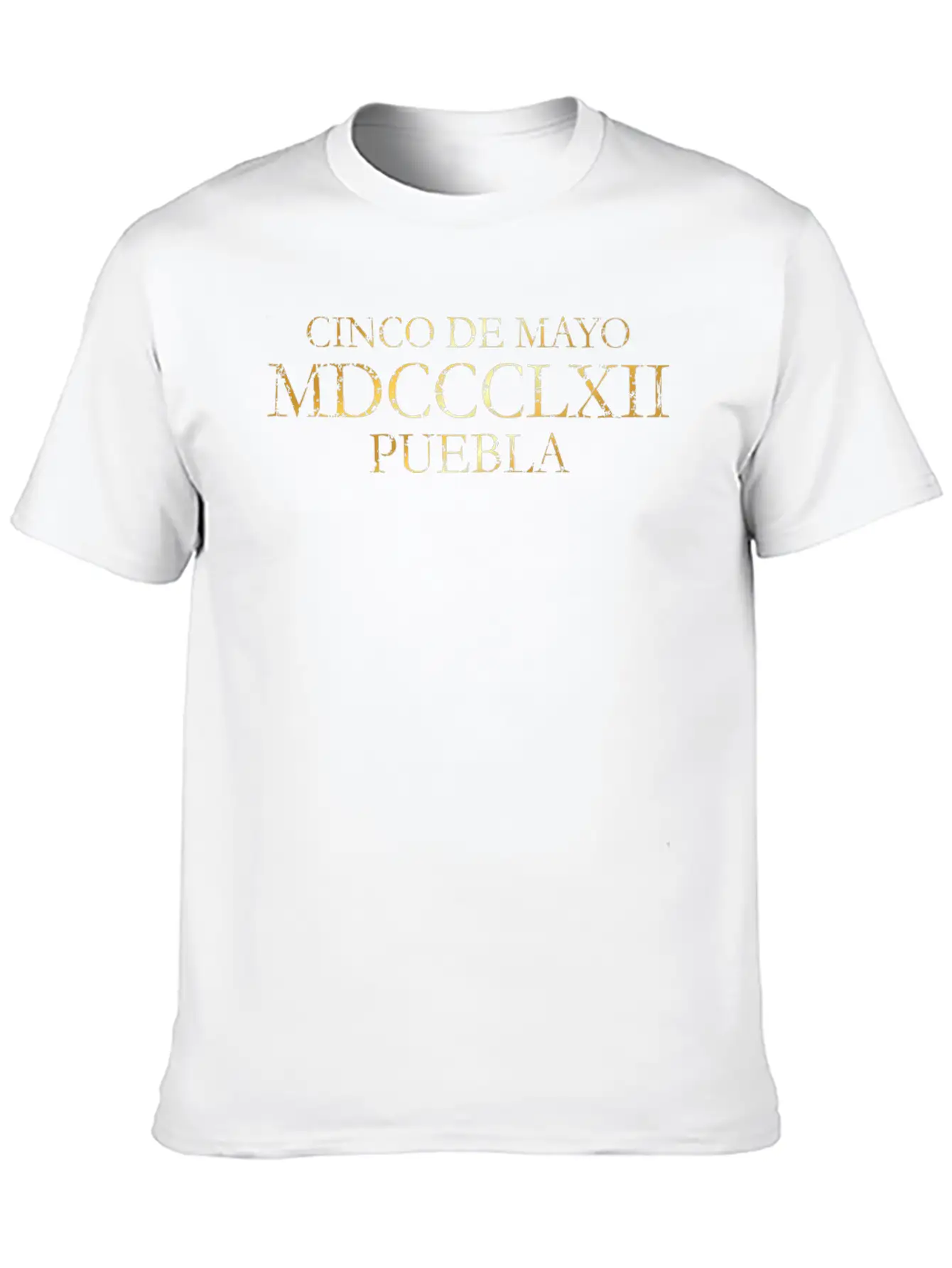 MDCCCLXII 1862 Cinco De Mayo (Vintage Yellow) Stylish Everyday T-Shirt – Unisex Basic Cotton Tee