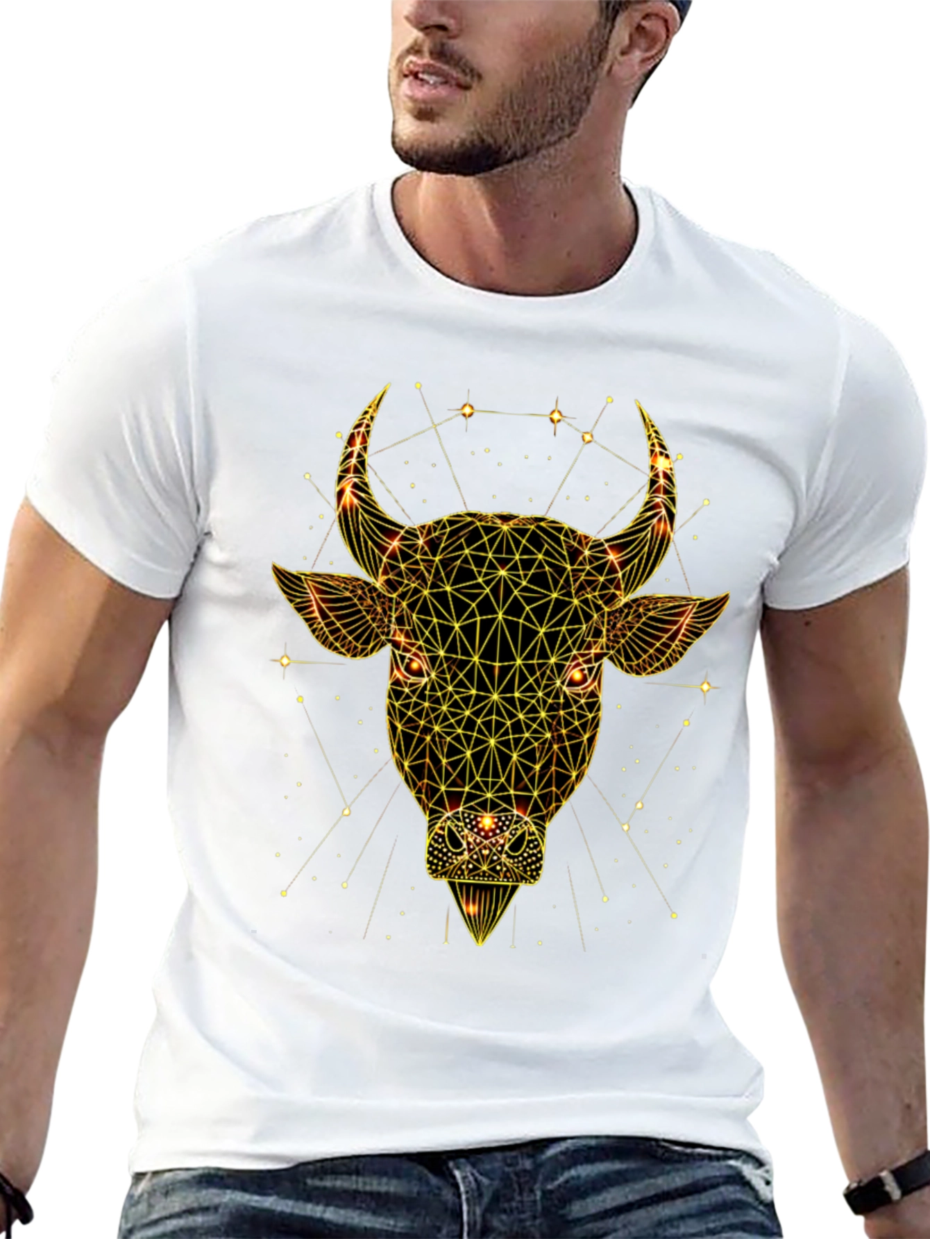 Geometric Bull Graphic Tee