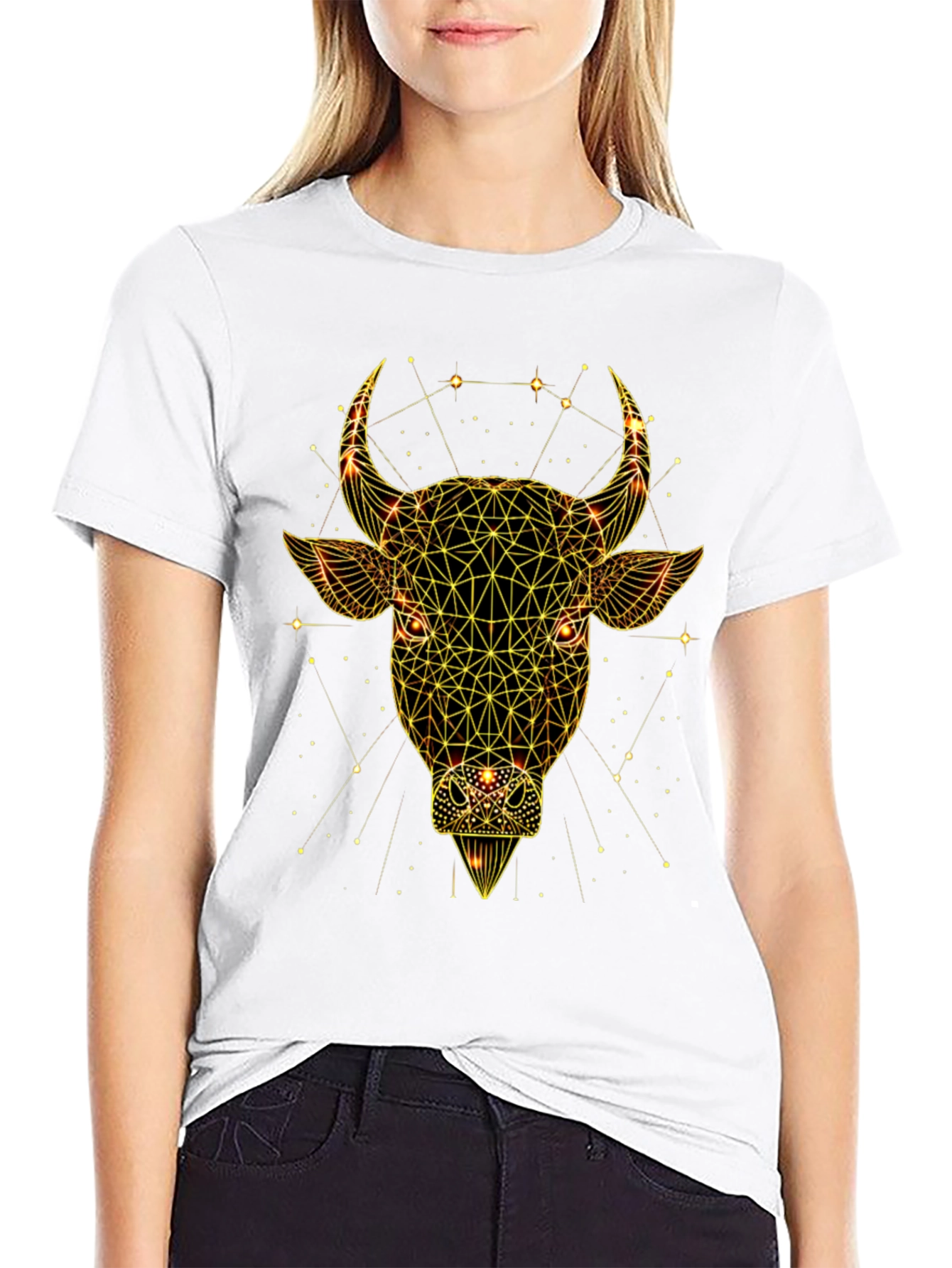 Geometric Bull Graphic Tee